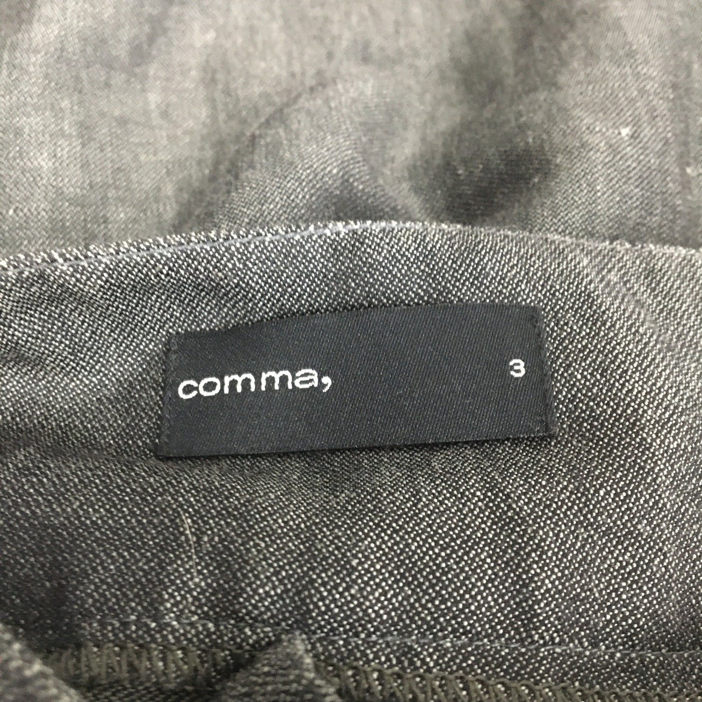 Comma Wide Leg Linen Wool Pants Black High Waisted Womens Size 3 NEW