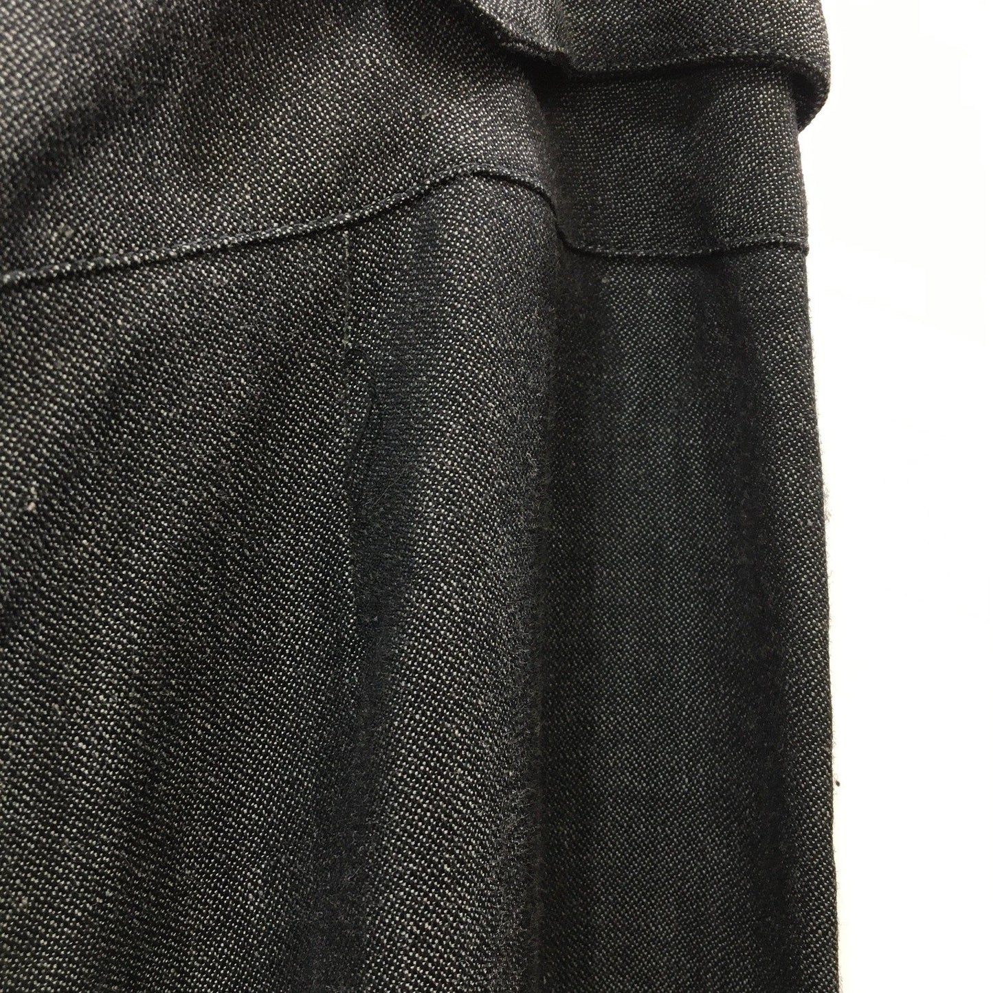 Comma Wide Leg Linen Wool Pants Black High Waisted Womens Size 3 NEW