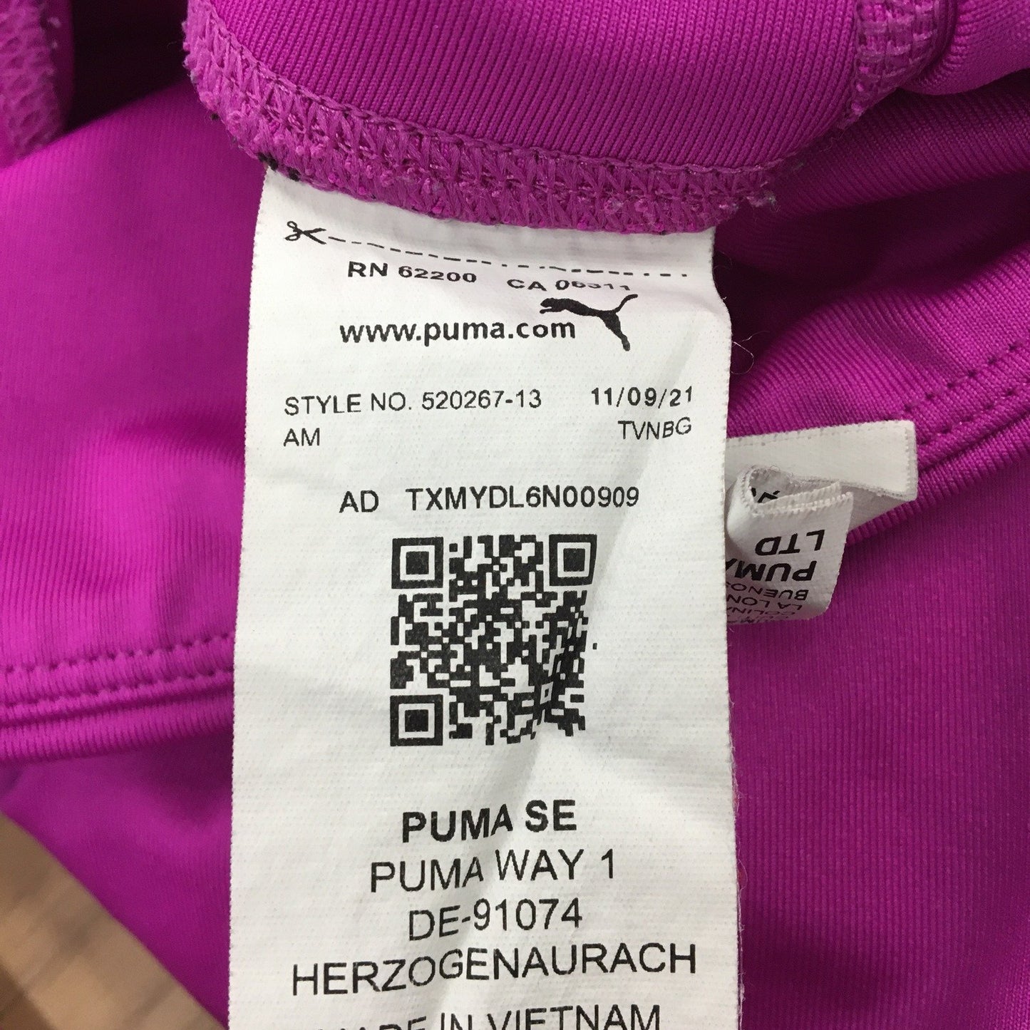 Puma Women's Activewear Workout Leggings Purple Size XL