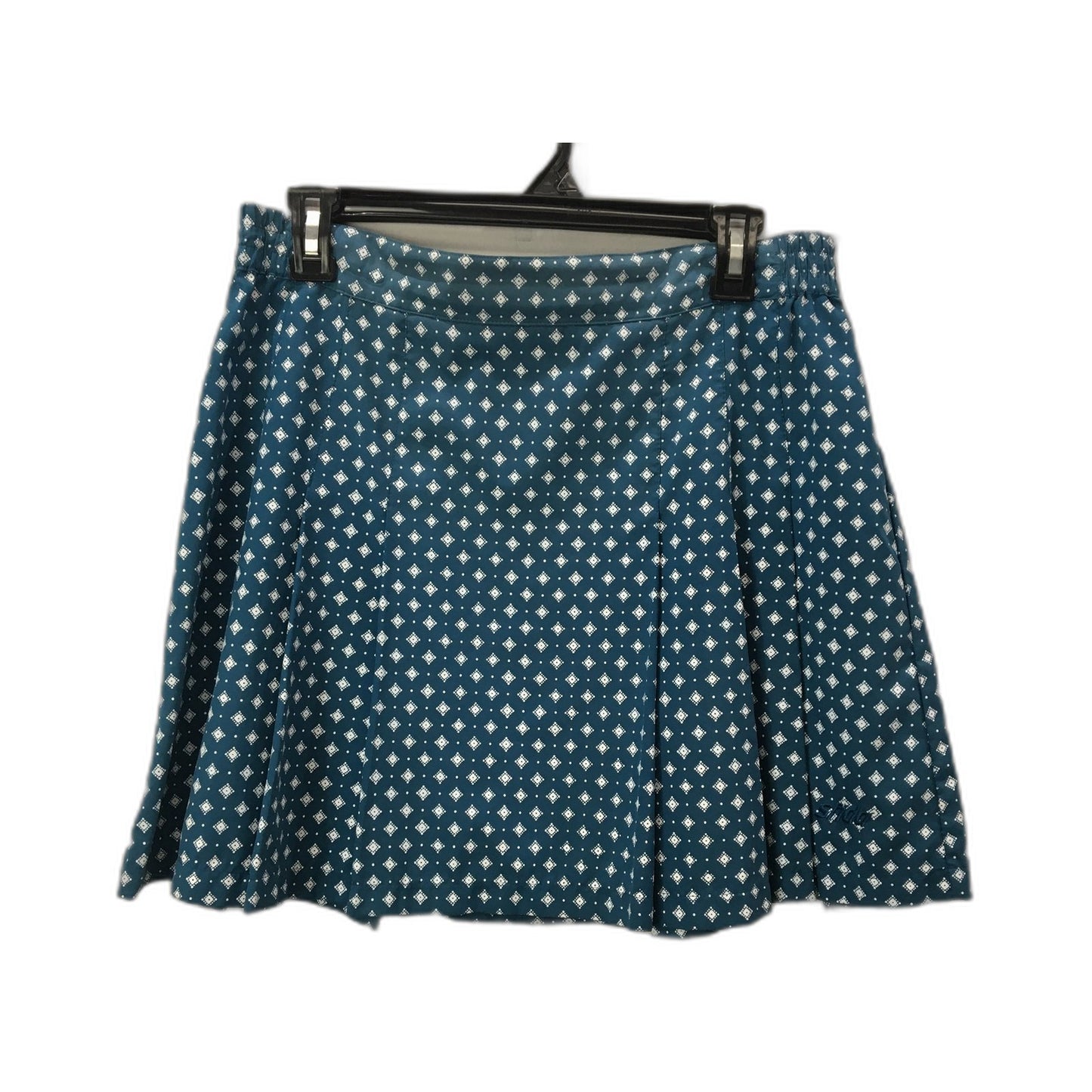 Sfida Pleated Patterned Skirt for Women Navy Blue Size 8