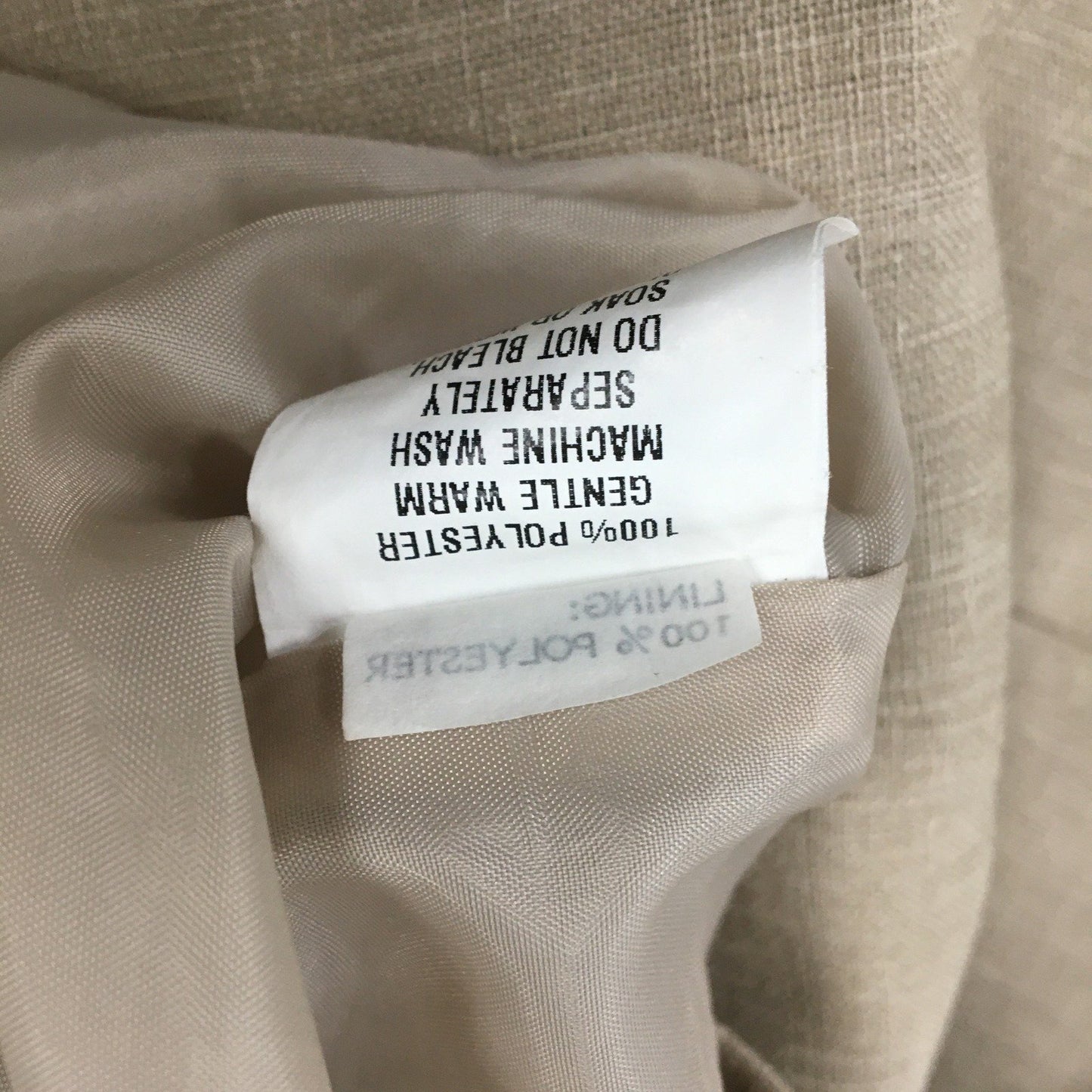 Fellahamilton Linen Straight Skirt Womens Elastic Waist Beige Size 14 NEW