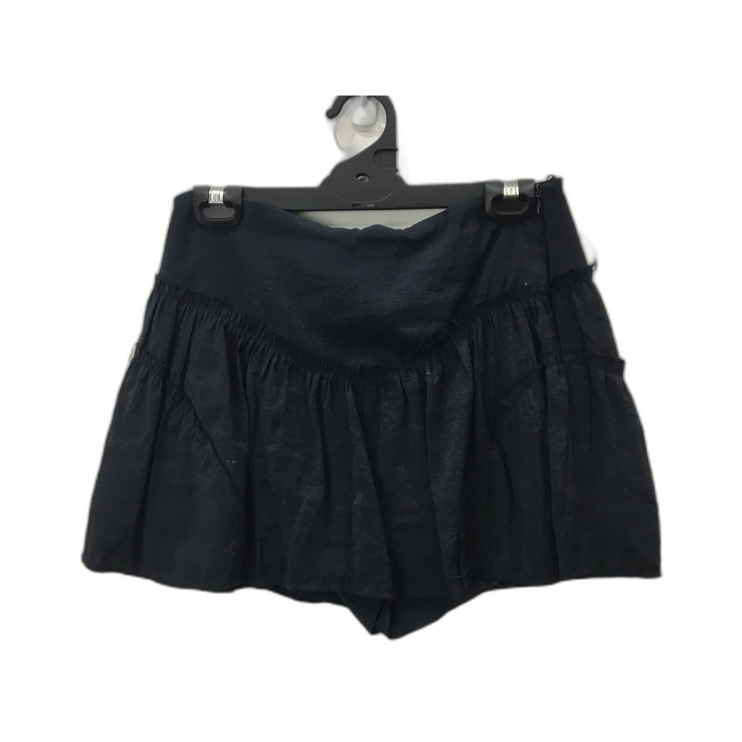 Zara Ruched Elastic Waist Shorts Black Women's Size XS
