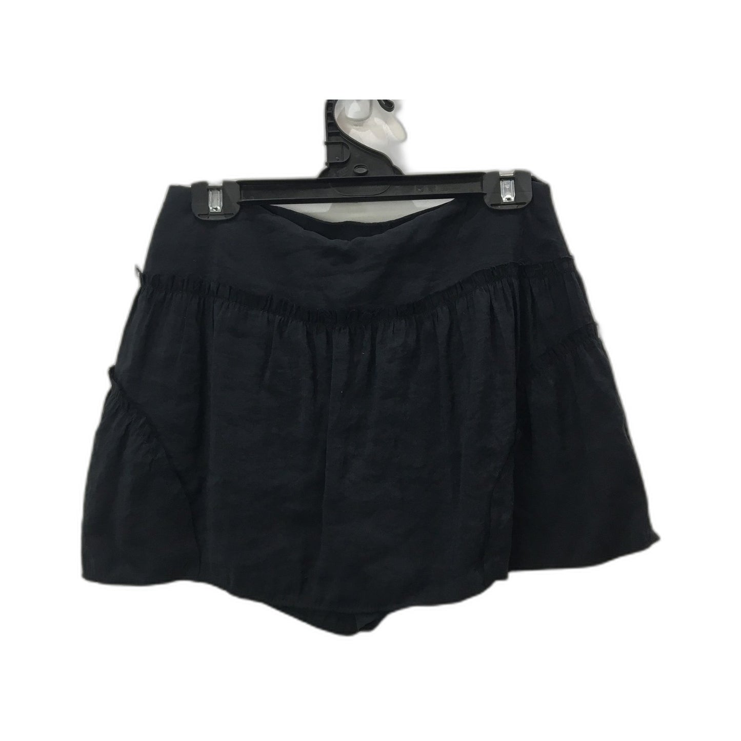 Zara Ruched Elastic Waist Shorts Black Women's Size XS