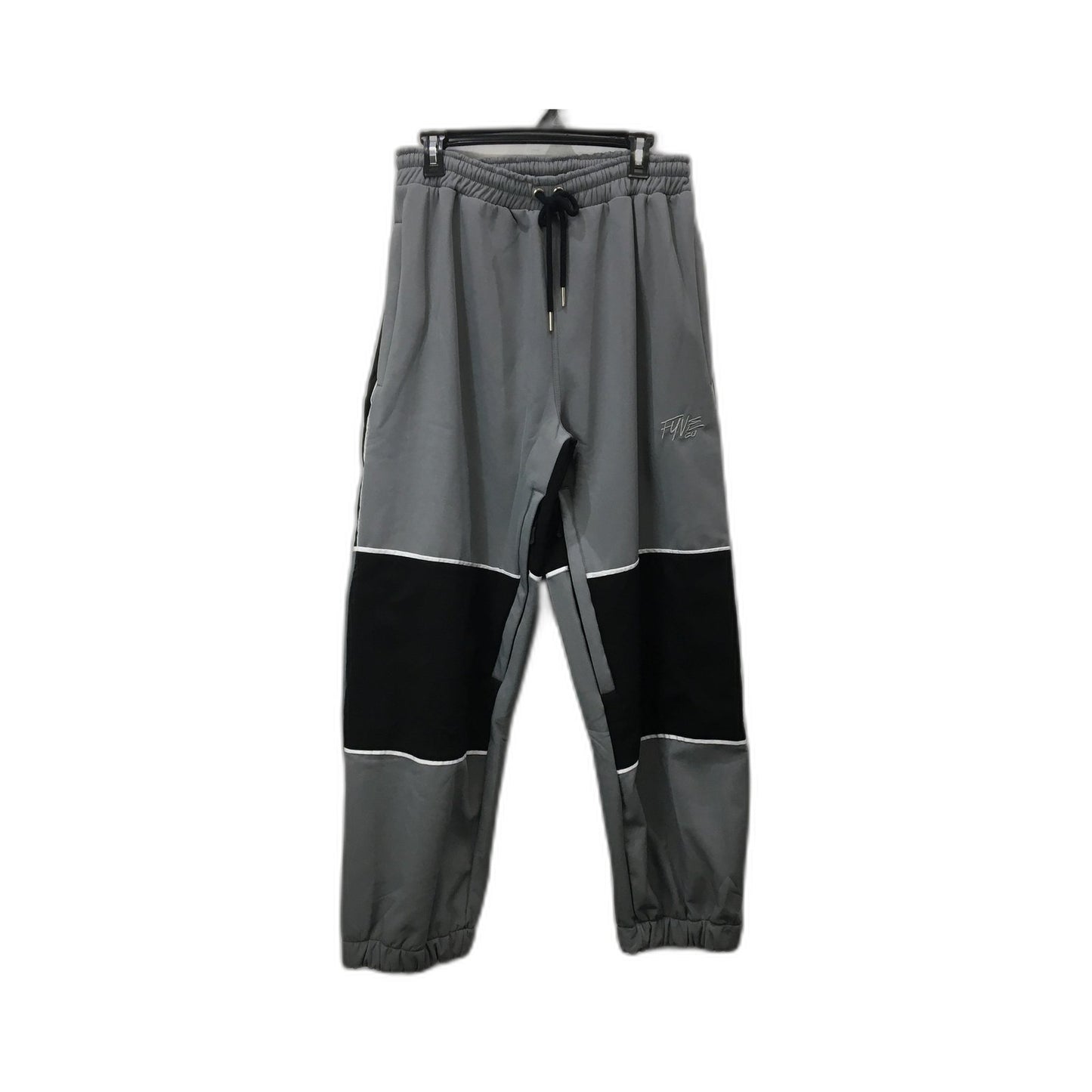 Fyve Unisex Loose Fit Joggers Gray and Black Sweatpants Women's Size XL NEW