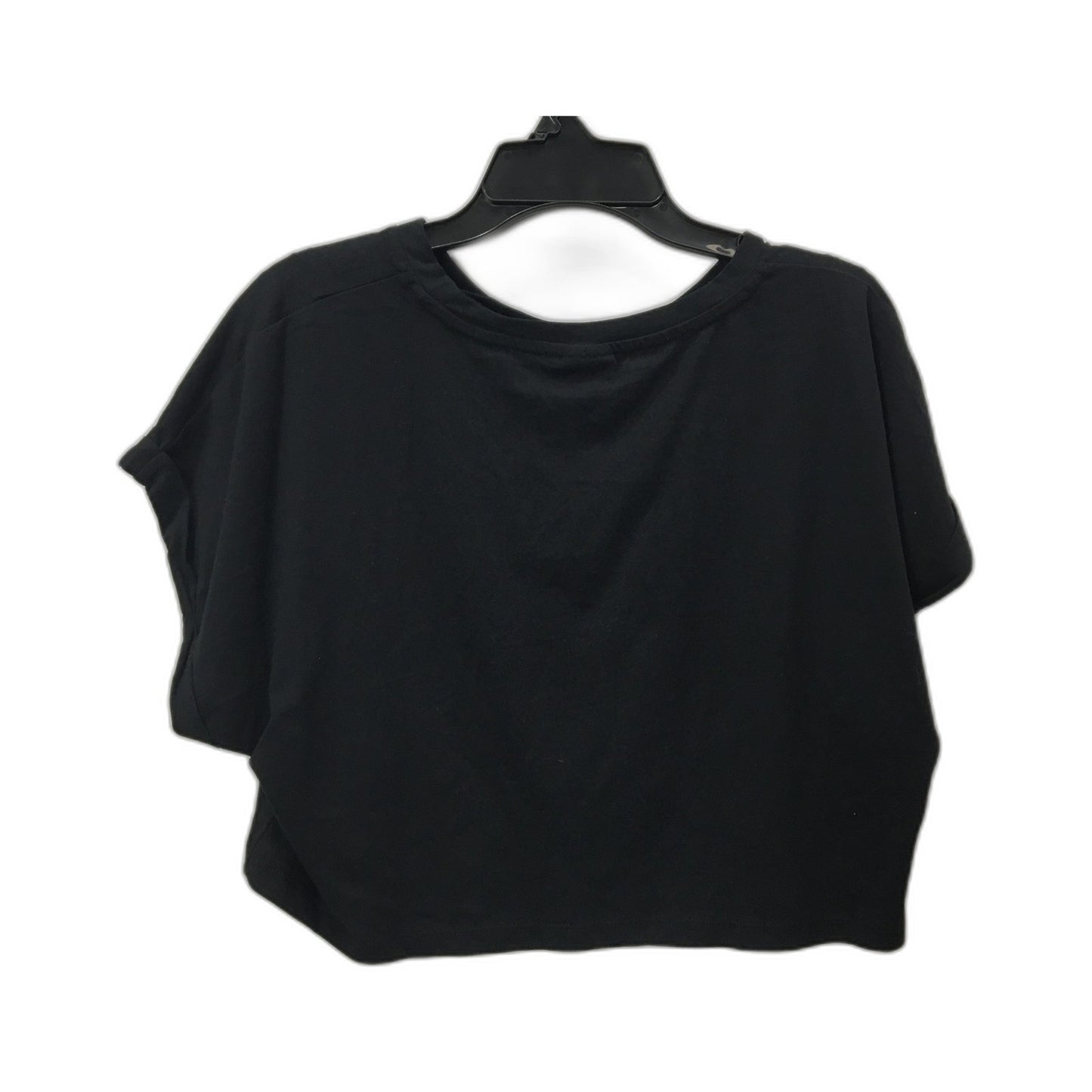 Zara Cropped Graphic Tee Casual Cotton Top Shirt Black Women's Size 12
