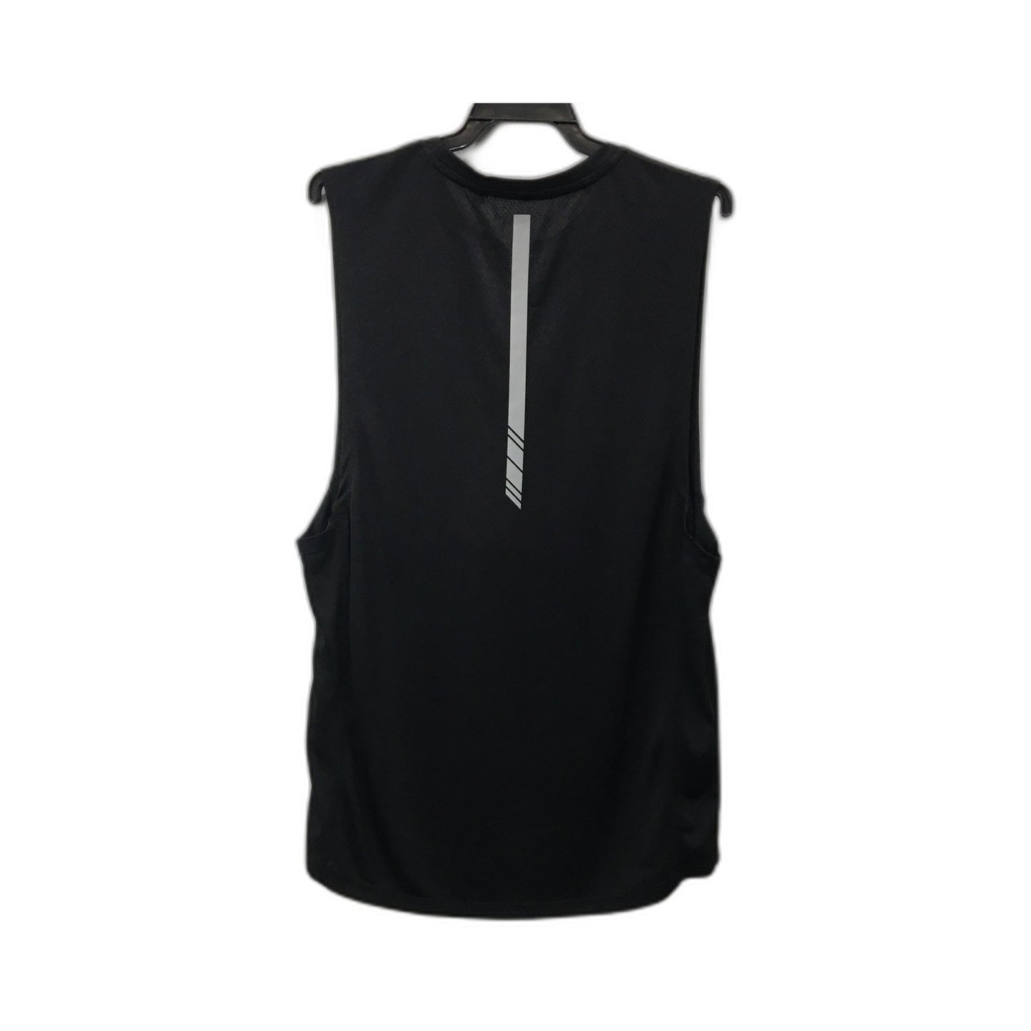 Active Polyester Workout Tank Top Sleeveless Black Size L