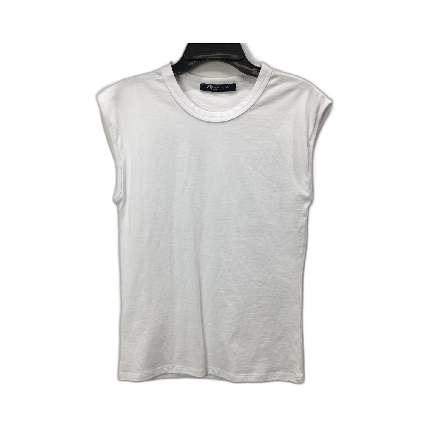 Renaissance Group Cotton Tank Top/Singlet Crew Neck White Size Small