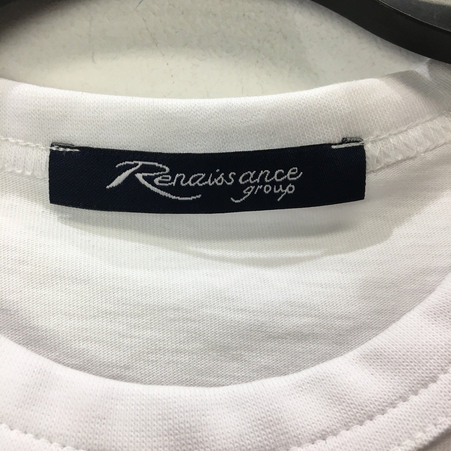 Renaissance Group Cotton Tank Top/Singlet Crew Neck White Size Small
