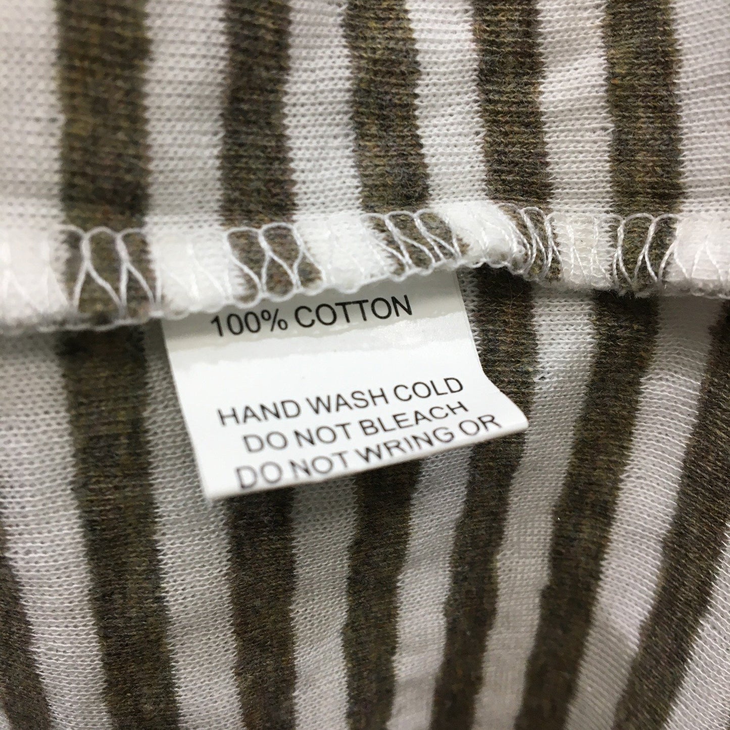 YAL Striped Pullover shirt Soft Comfortable Cotton Blend Gray and Tan Size M