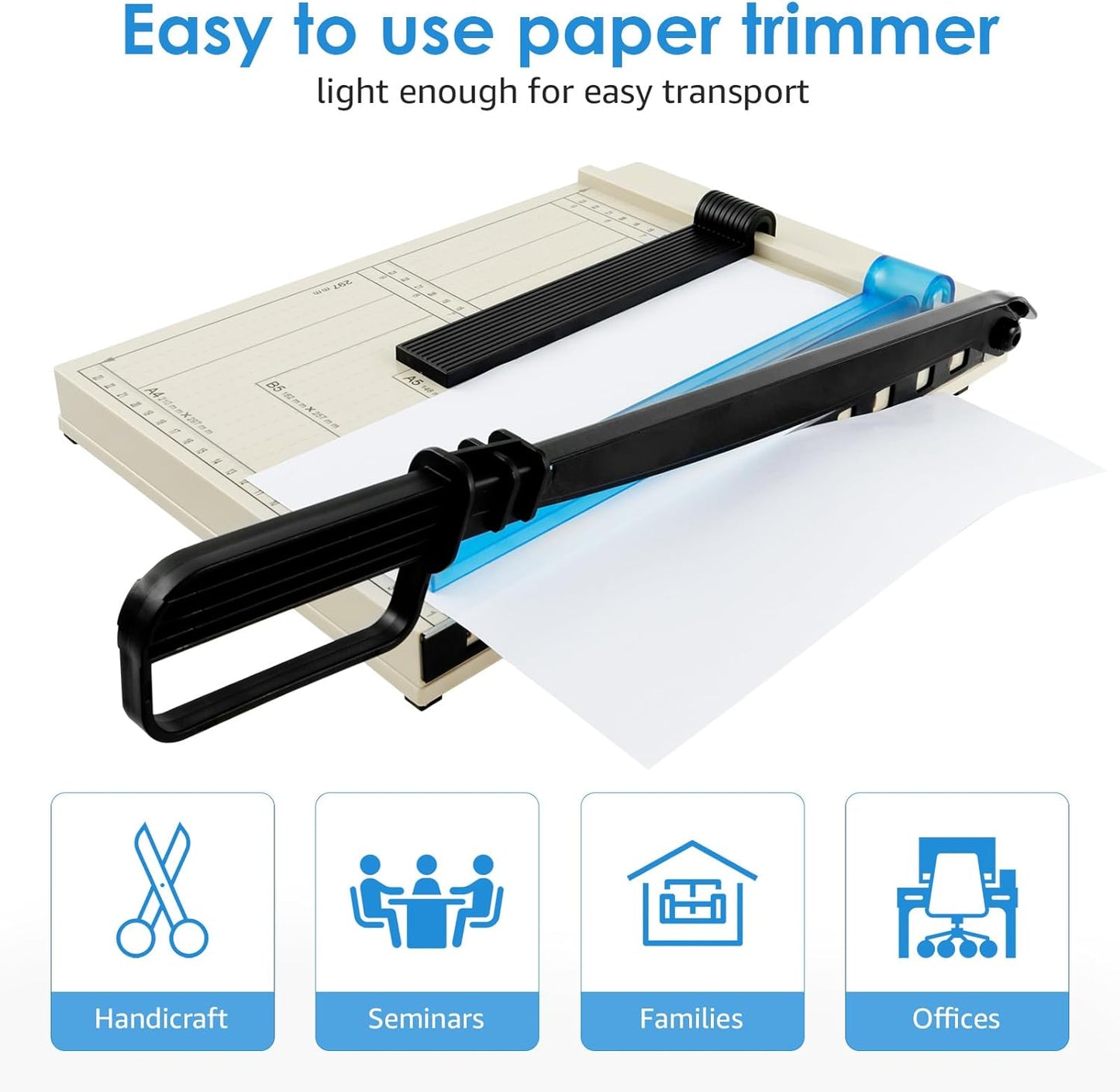 Precision A4 Paper Trimmers & Blades Guillotine Paper Cutter with Safety DEMO