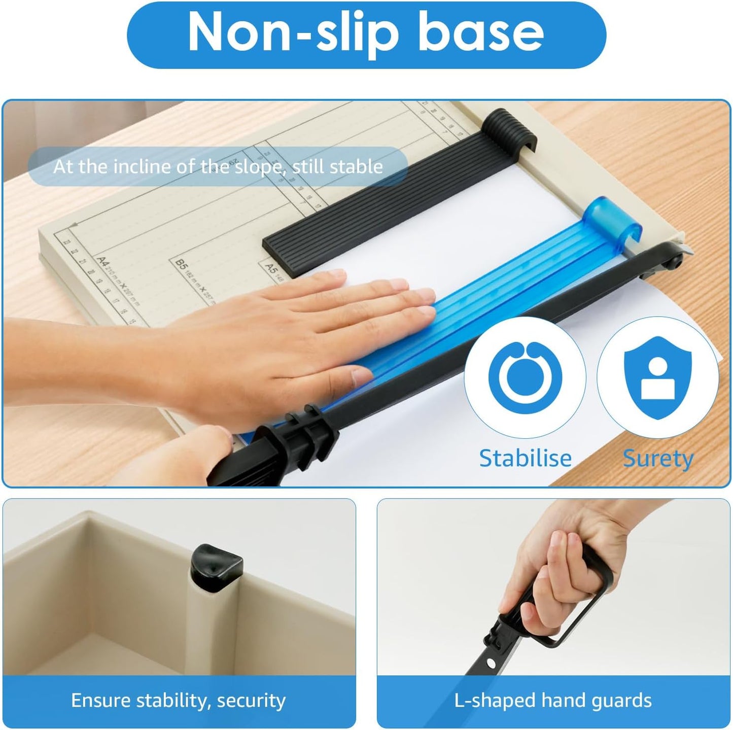 Precision A4 Paper Trimmers & Blades Guillotine Paper Cutter with Safety DEMO