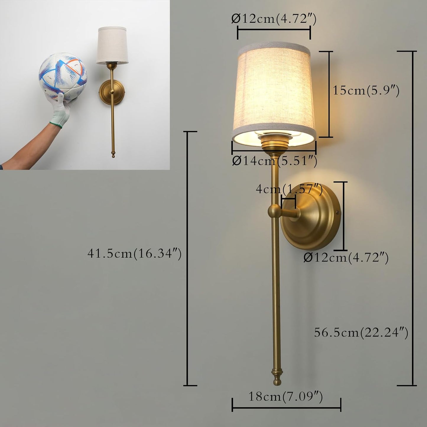 Buyee Rustic Vintage Linen Wall Sconce Lighting Indoor Fixture Decor DEMO