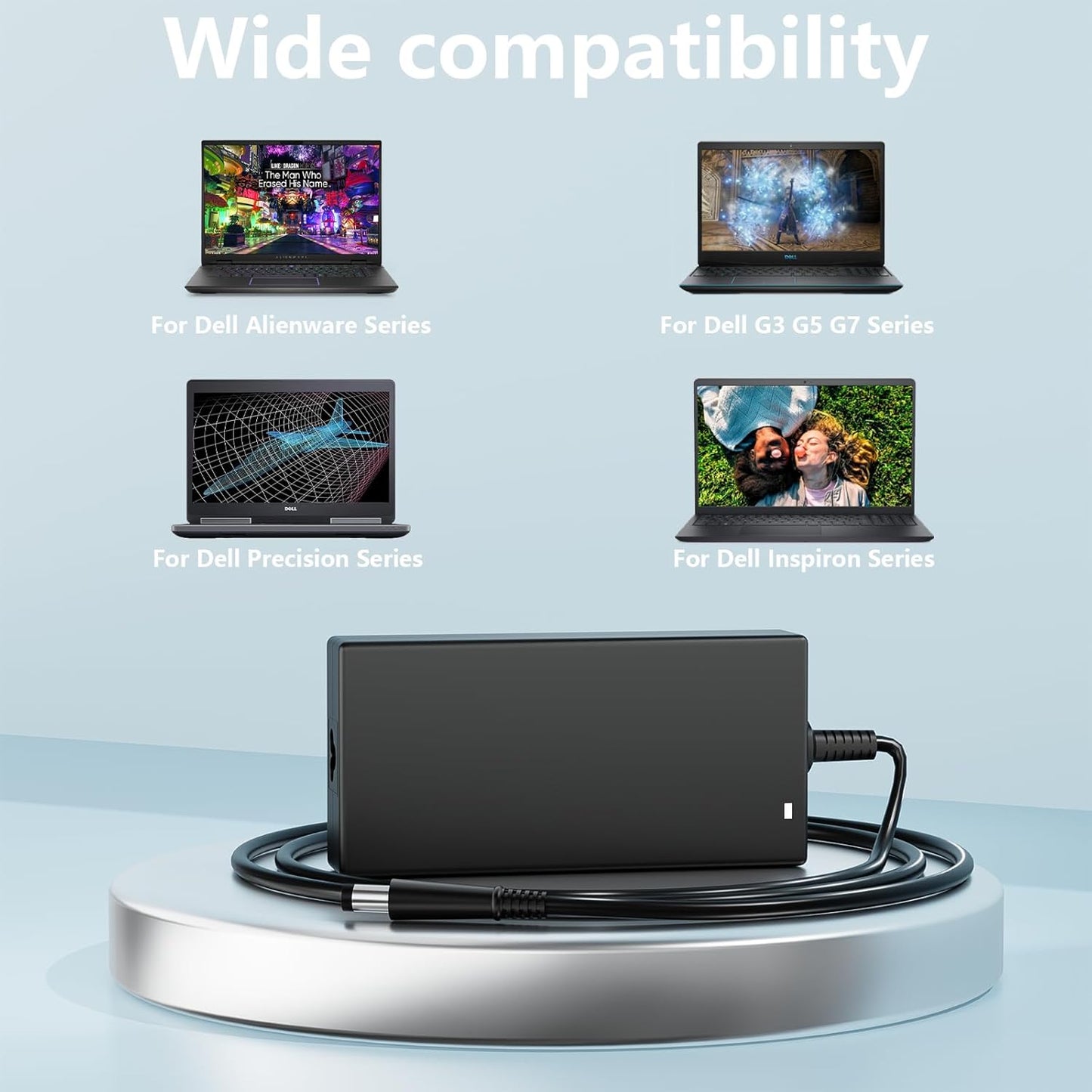 Ruilezyo 180W Laptop Charger Compatible with Dell Alienware G7 G5 Notebooks DEMO