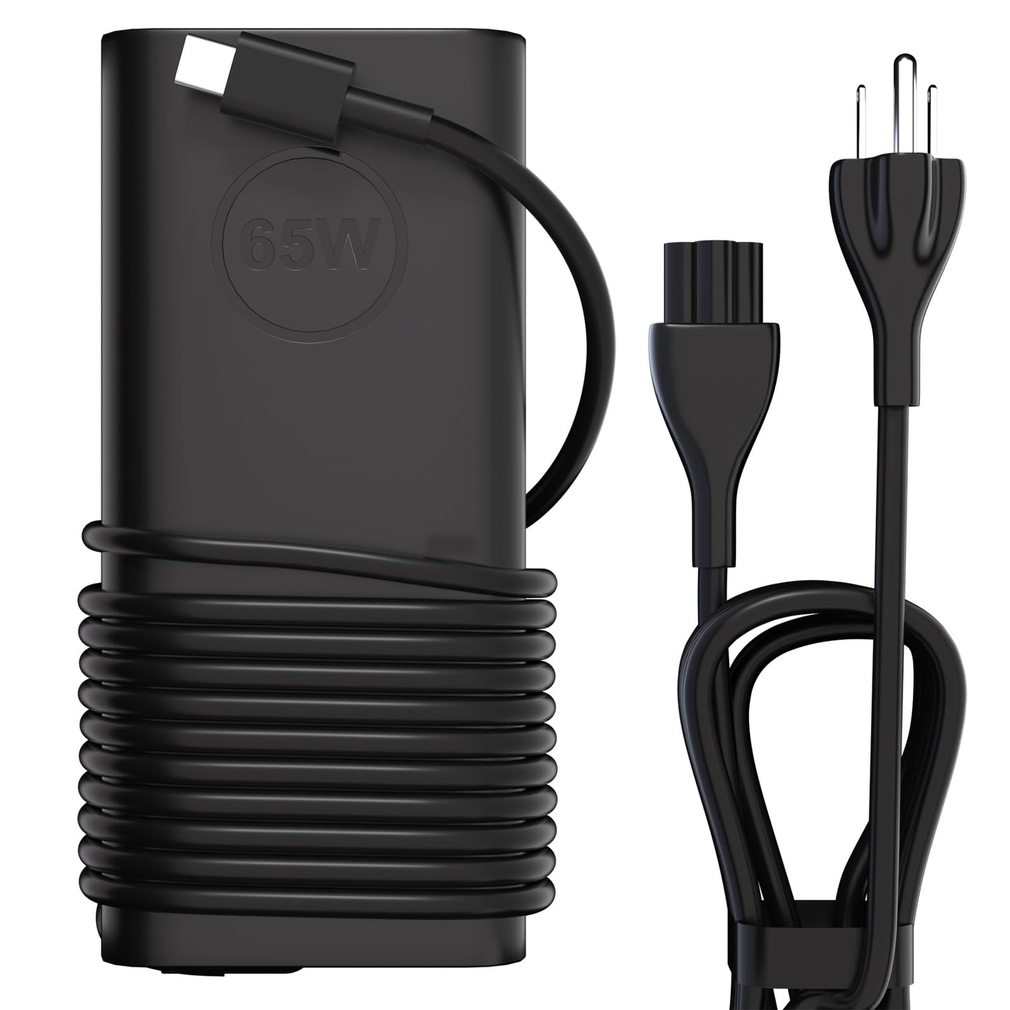 Cabhuti 65W USB-C Charger for Dell Latitude Laptops, Black, Fast Charging DEMO