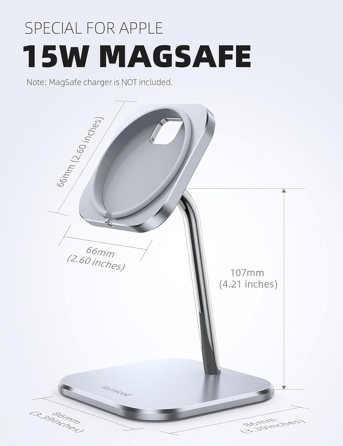 Lamicall Phone Stand 360° Rotation Adjustable Aluminum Mag Safe Charger DEMO