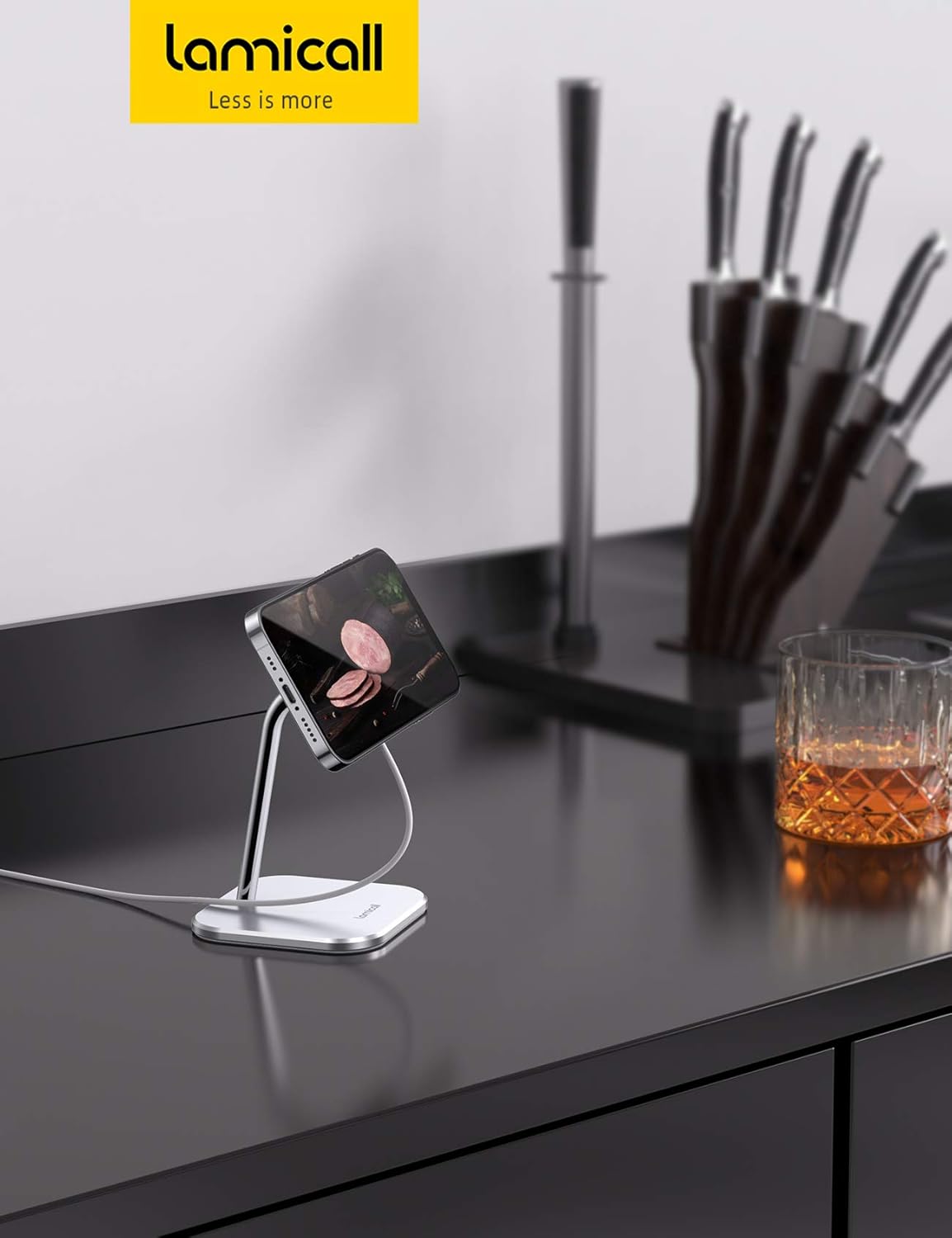 Lamicall Phone Stand 360° Rotation Adjustable Aluminum Mag Safe Charger DEMO