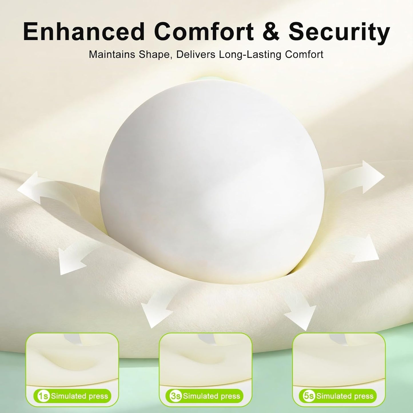 TooMiMo Memory Foam Car Seat Cushion with Elastic Band Non-Slip Bottom DEMO