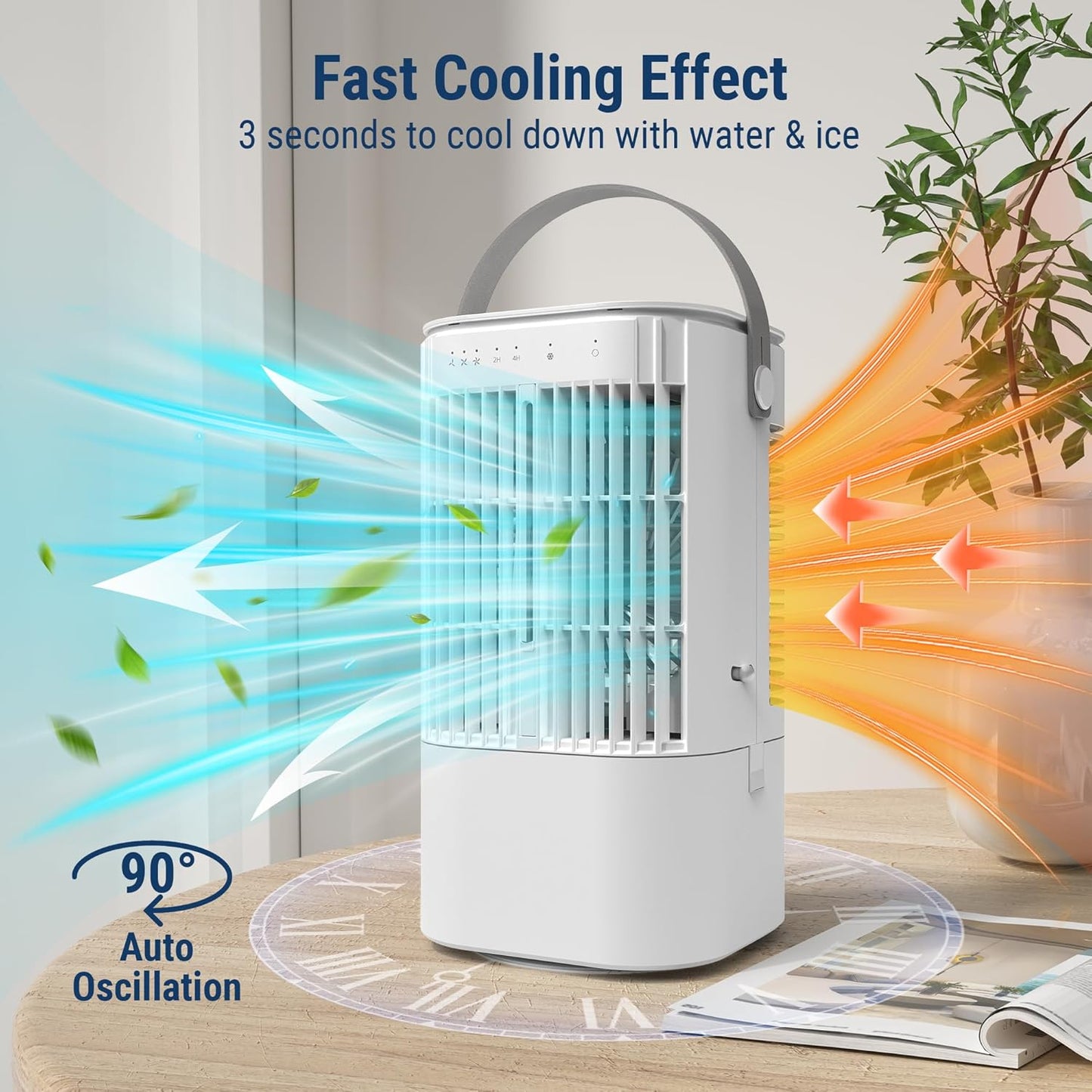 Vincona 4-in-1 Portable Windowless Mobile Air Conditioner Fan in White for DEMO