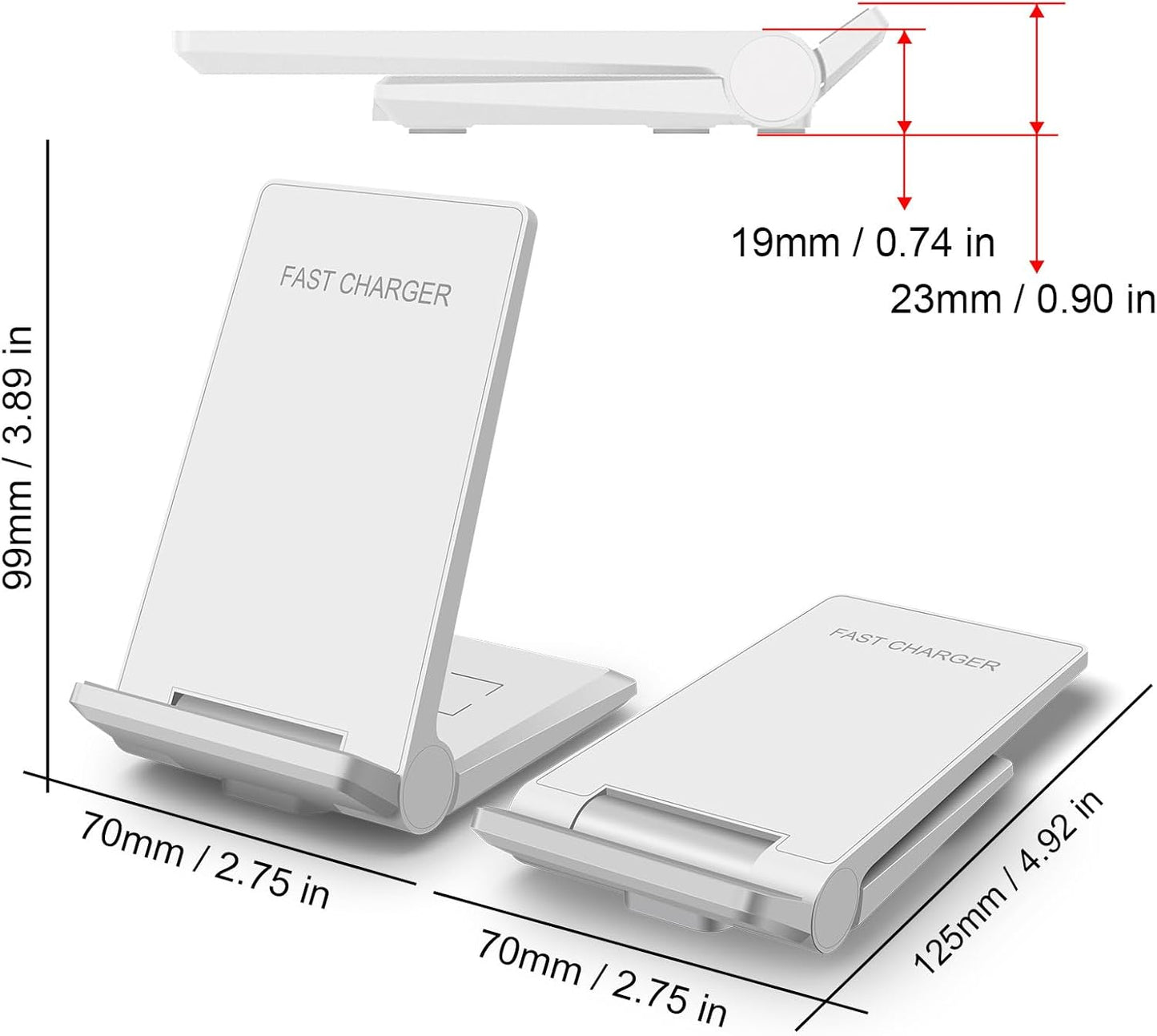 VNBBT Wireless Charging Stand Dock Foldable 20W Fast Charge Induction DEMO