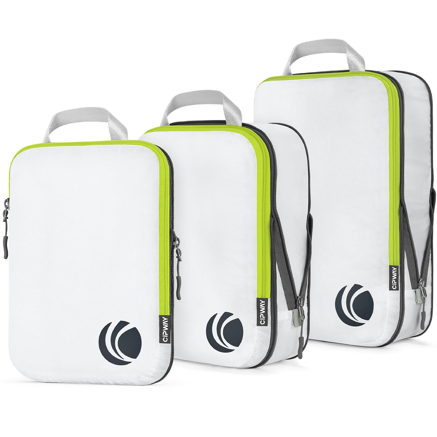 Cipway 3 Piece Expandable White Packing Cubes Luggage Organizer Set Size 3 NEW