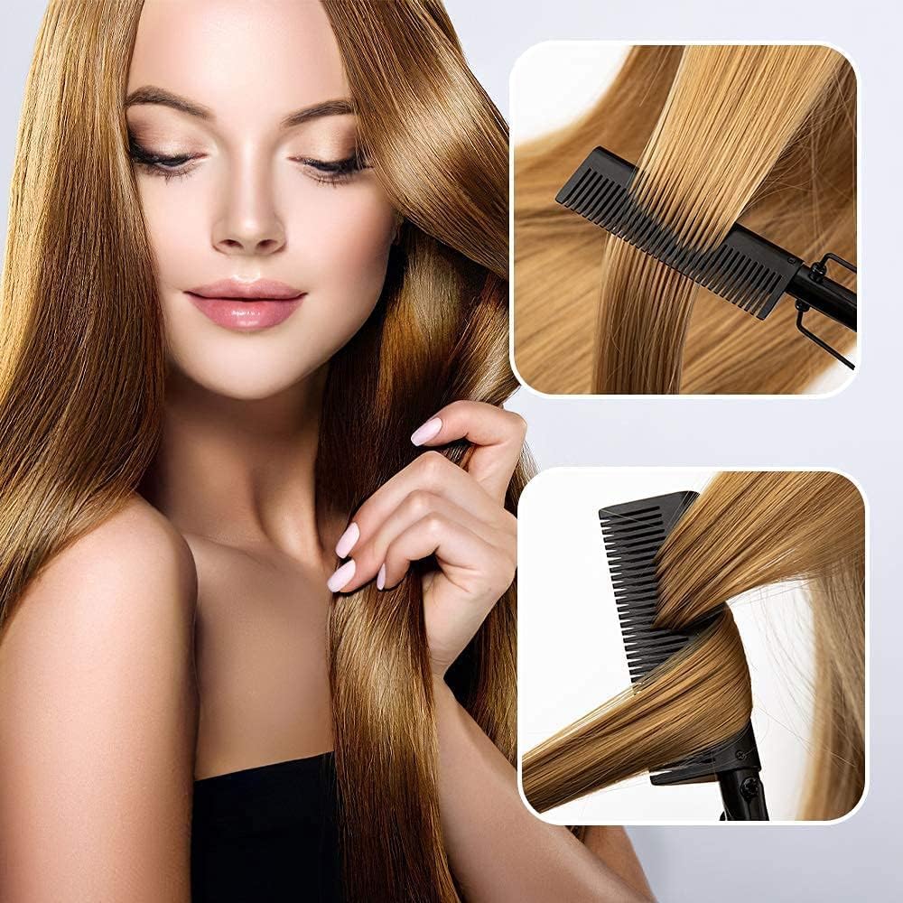 AliLeader Hair Straightener Black Hot Comb Heat Pressing Portable One Size NEW