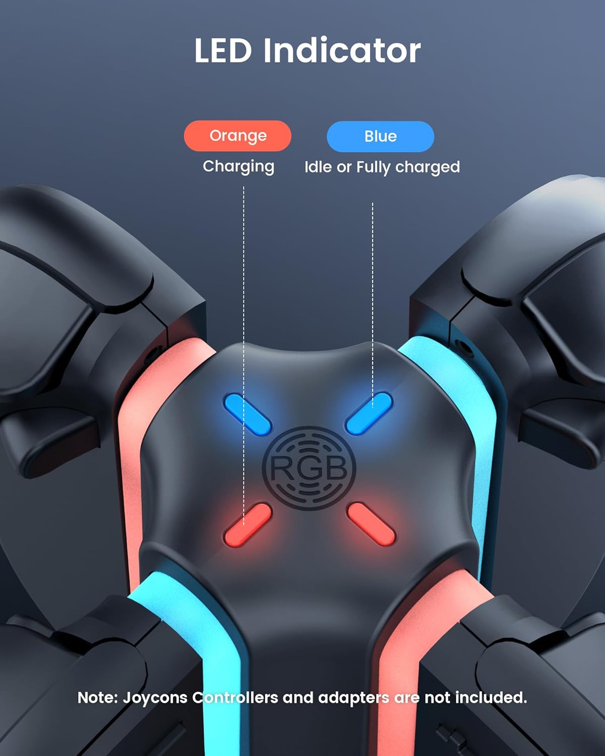 TRANSNOVO 4-in-1 Magnetic Charging Dock for Nintendo Switch Joy-Con DEMO