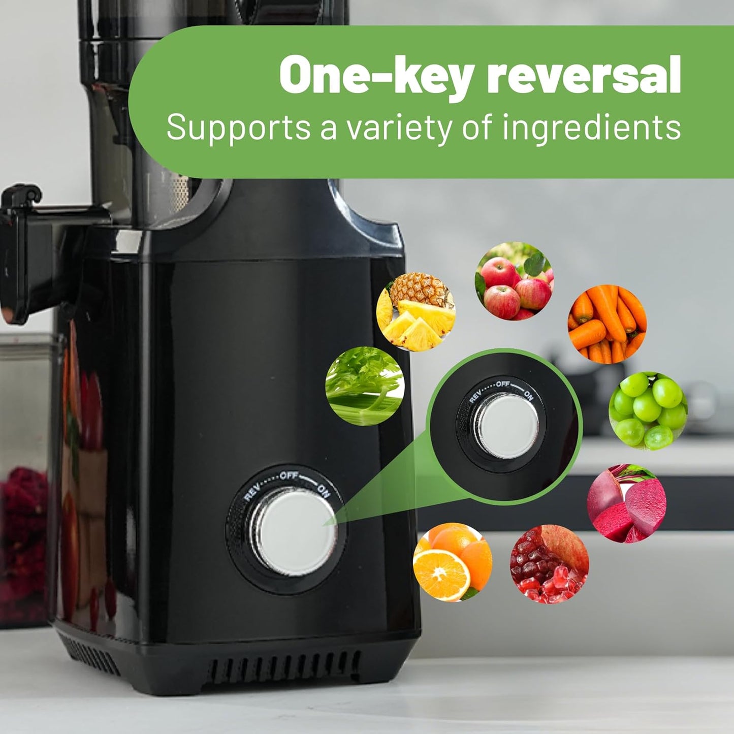 Fretta Masticating Juicers Slow Juicer Machine, Cold Press Juicer, 135mm NEW