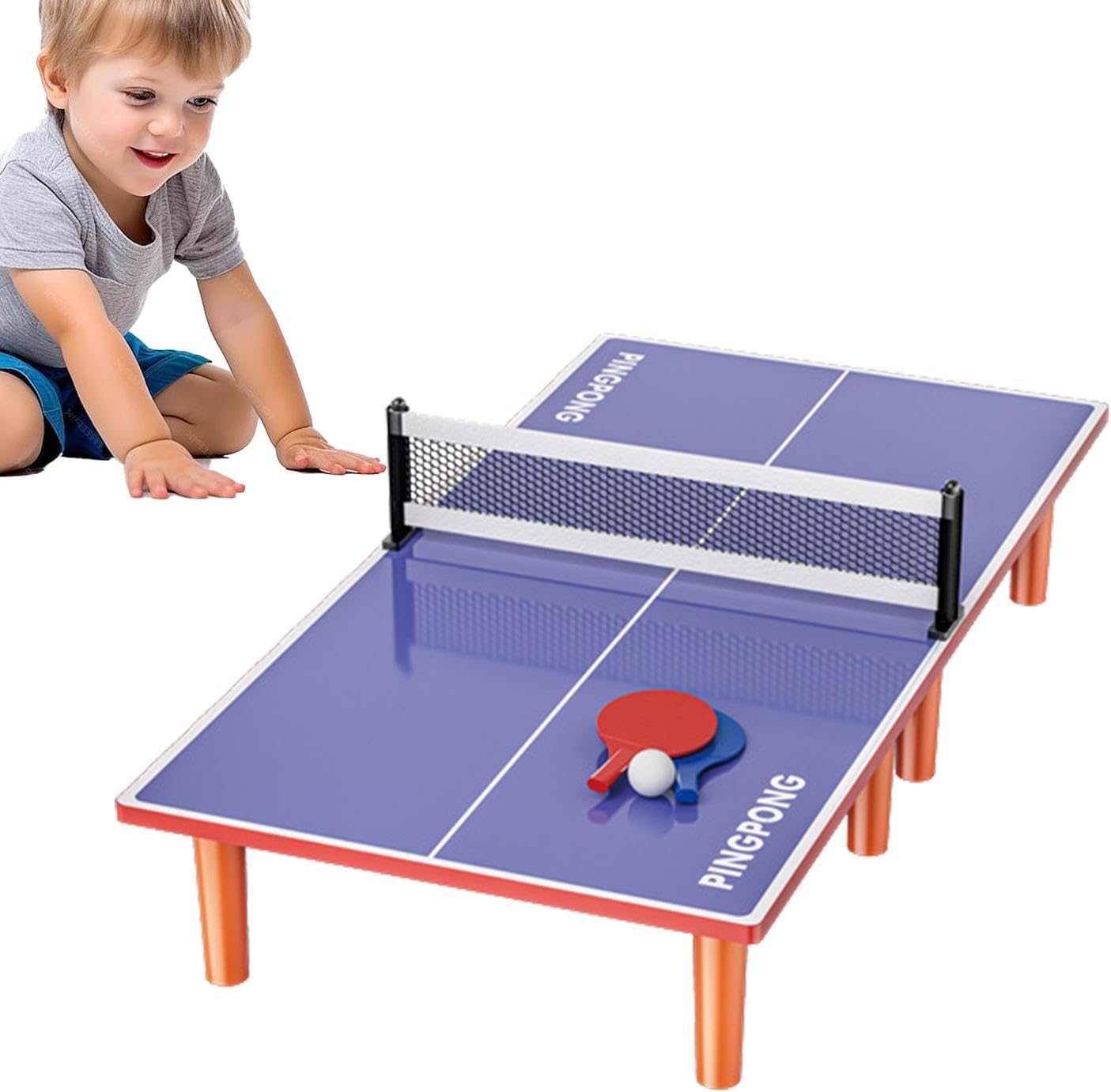 Portable Tabletop Table Tennis Game with 2 Rackets and 1 Ball, 60 cm DEMO