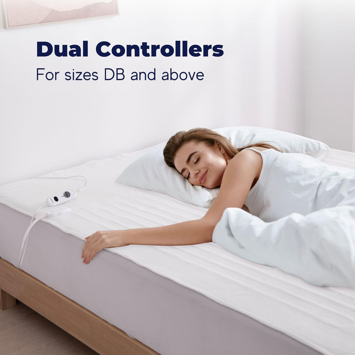 Dreamaker Dual Control Washable Electric Blanket 3 Heat Settings White NEW