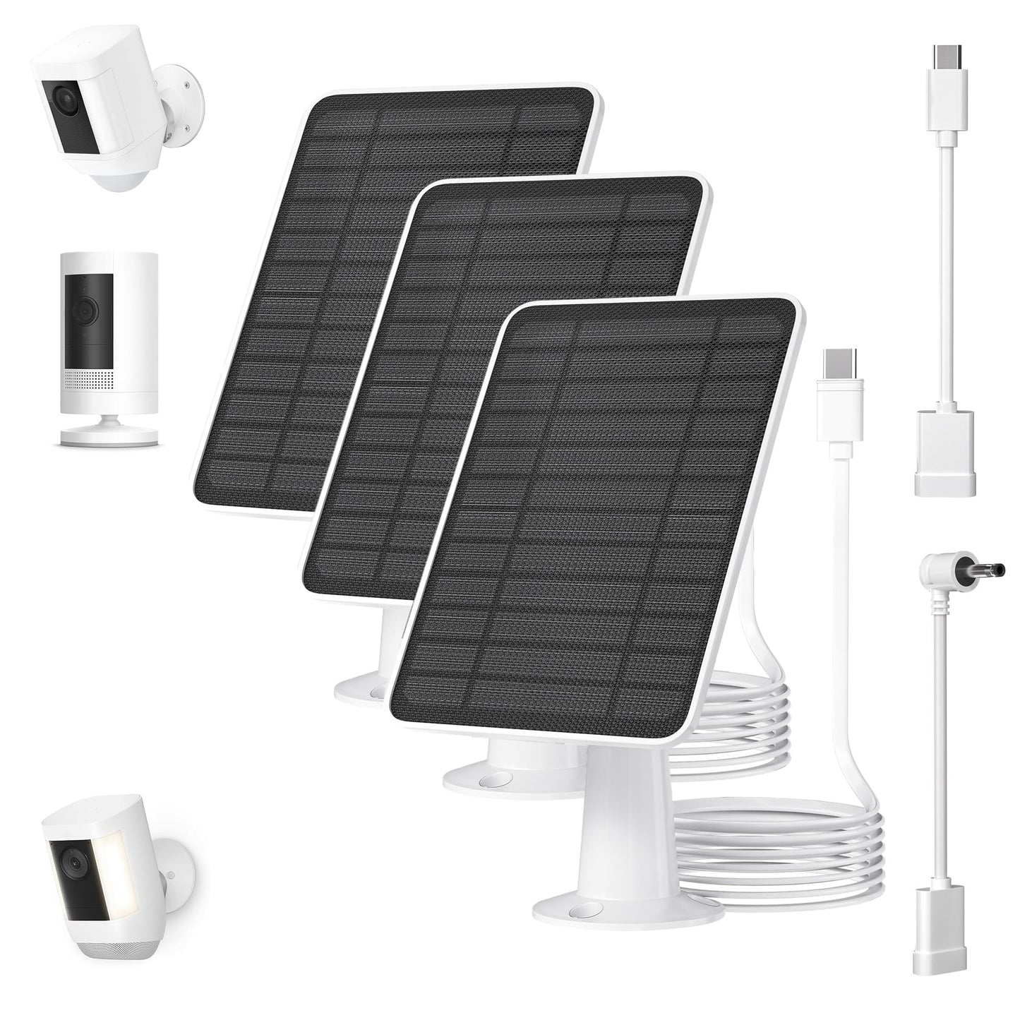 WININMETA 5W Solar Panel Charger for Ring Outdoor Security Camera, DEMO