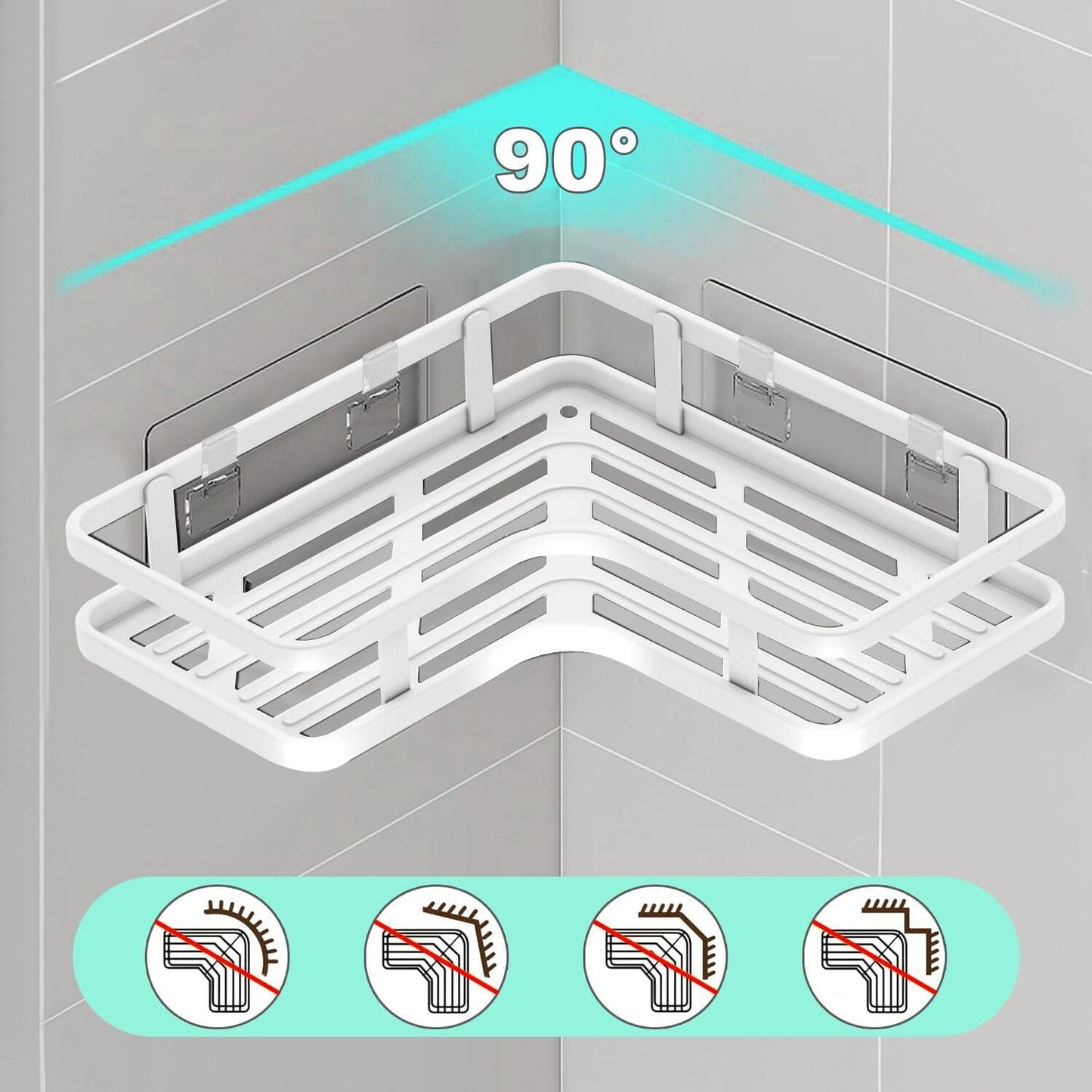 BZLMEAL Large Stainless Steel Bathroom Soap Dish Organizer Rust-Proof White NEW