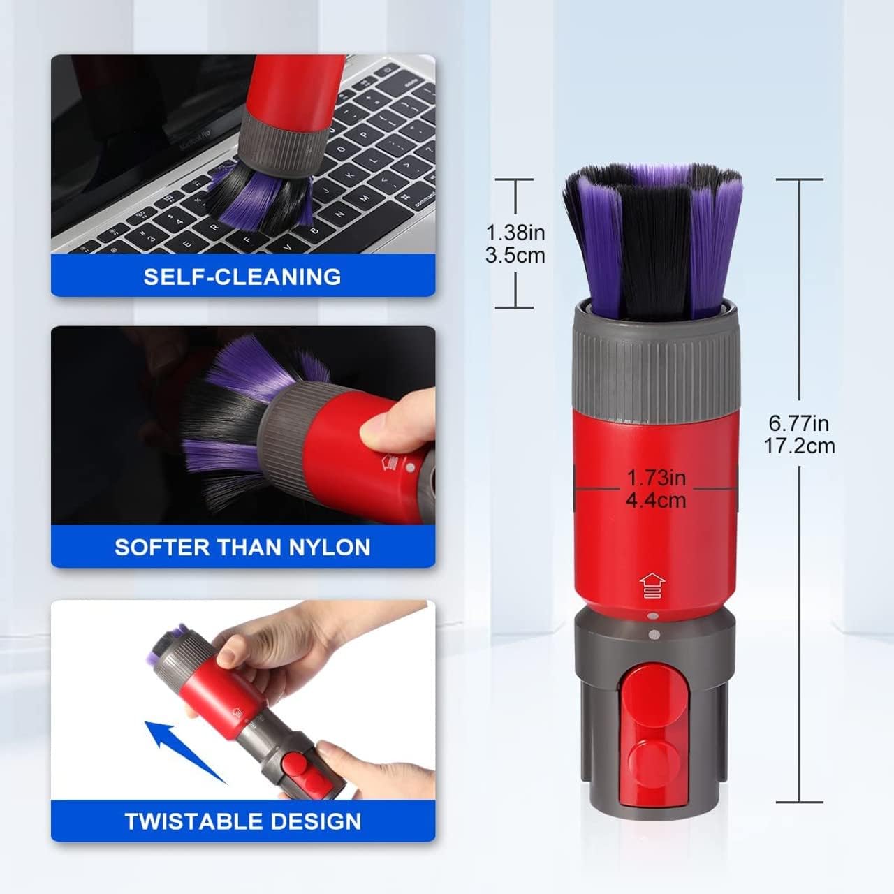 Hygieia Multi Replacement Parts Color Dusting Brush for Dyson V7 V8 V10 DEMO