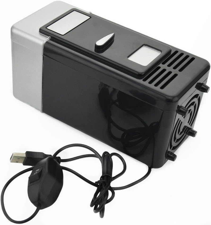 ThreeH Mini USB Fans USB Fridge Cooler for Beverages, Drinks & Cans - Black DEMO