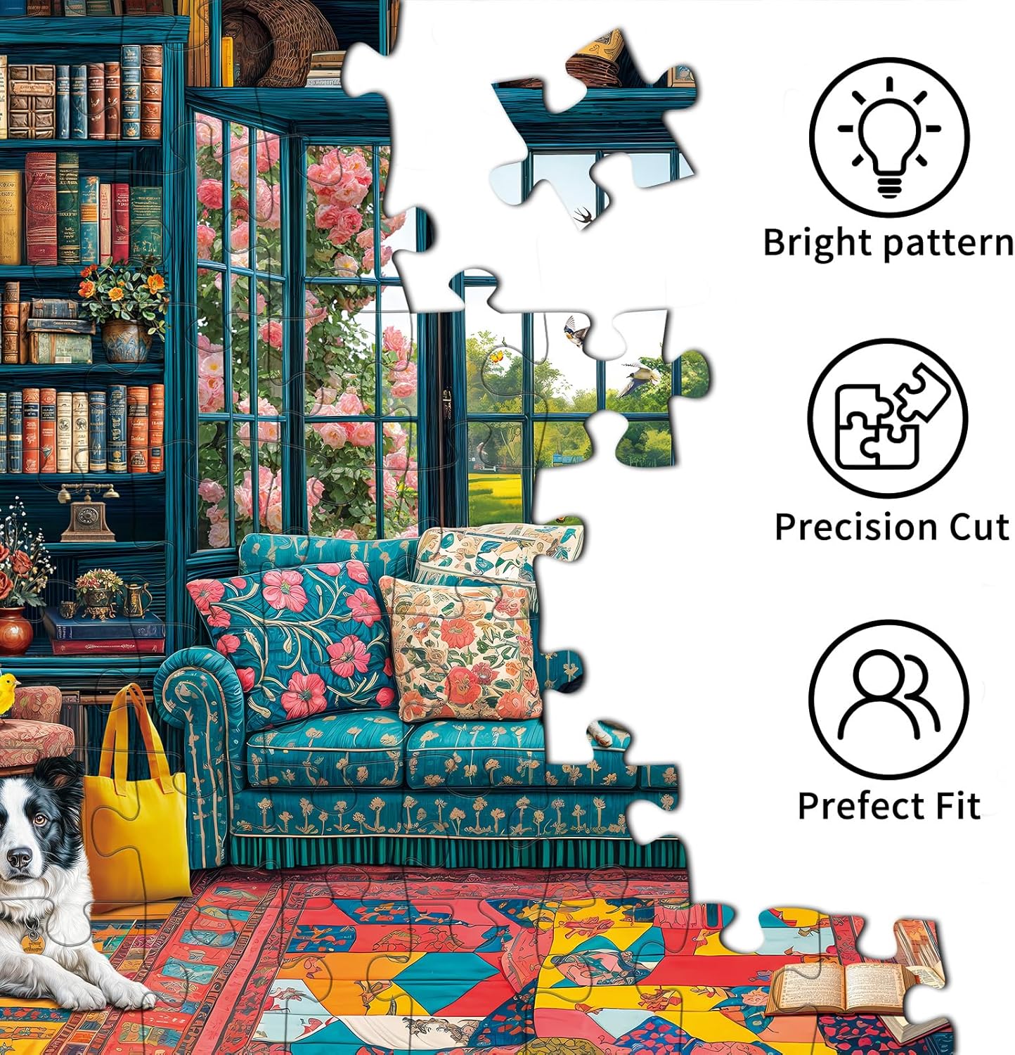 Chalzidar 1000 Piece Cozy Study Jigsaw Puzzle for Adults - Interlocking DEMO