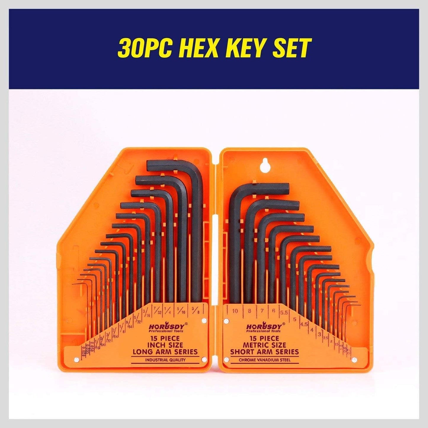 HORUSDY 31-Piece Hex Keys Grey Hex Key Set with T-Handle Allen Wrench Tool DEMO