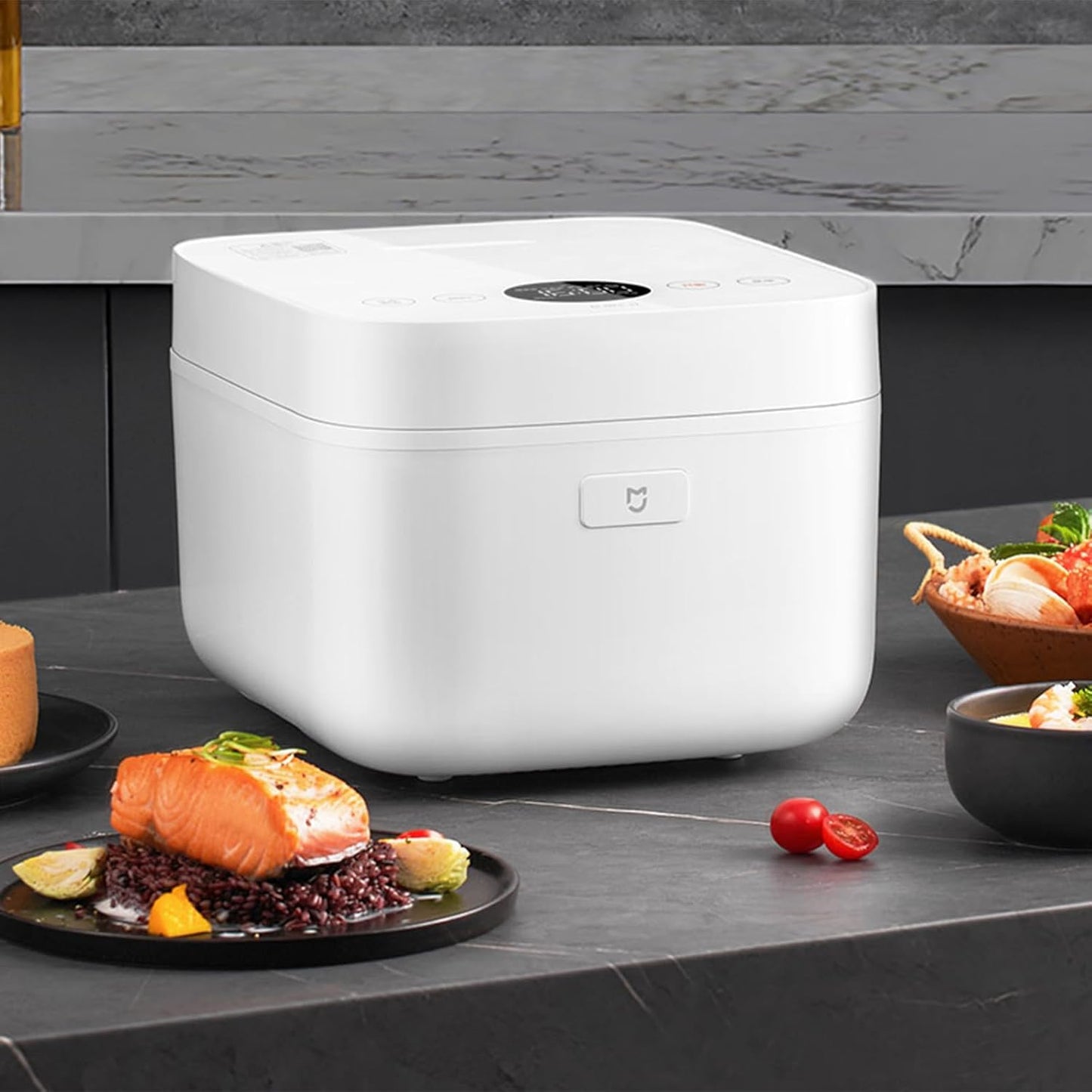 XMIHOME 3L Micro-Pressure Rice Cooker with Slow Cook Function, White, DEMO