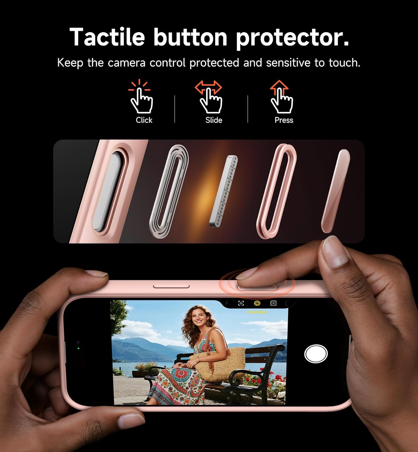 SURITCH Pink Basic Protective Phone Cases for Everyday Use - Durable & DEMO