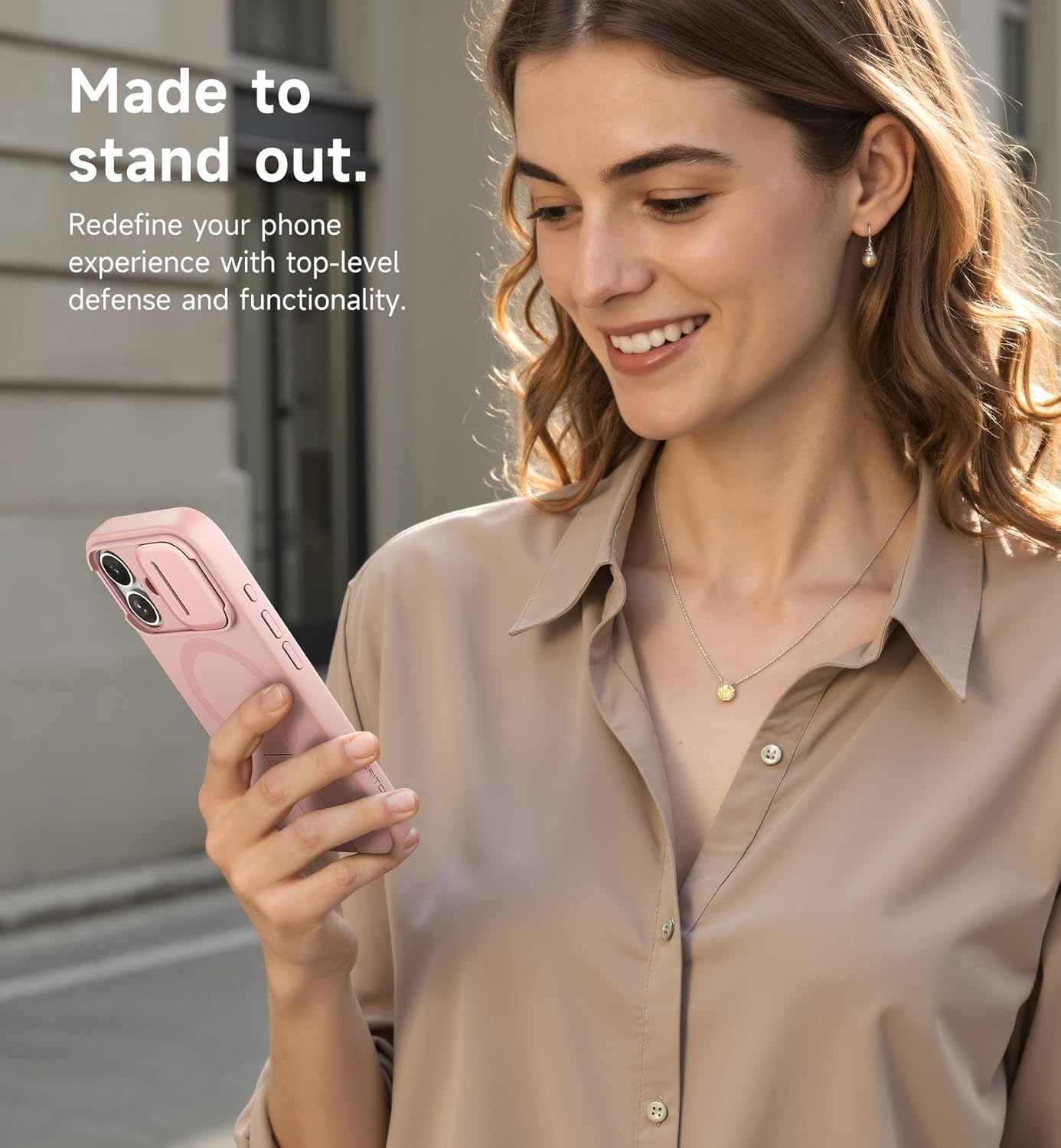 SURITCH Pink Basic Protective Phone Cases for Everyday Use - Durable & DEMO
