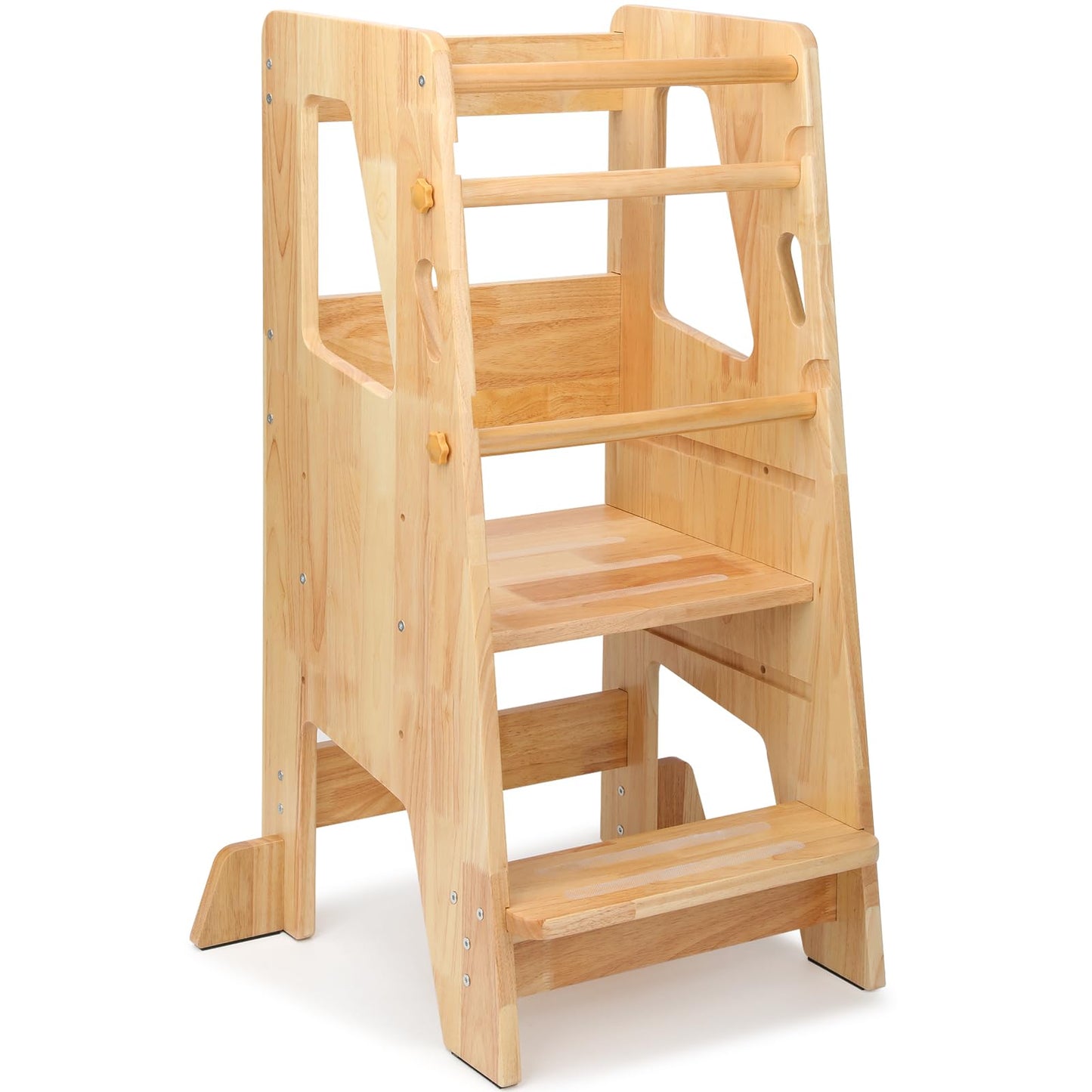 Timkos Toddler Learning Tower Step Stool - Natural Wood Kids Kitchen Helper DEMO