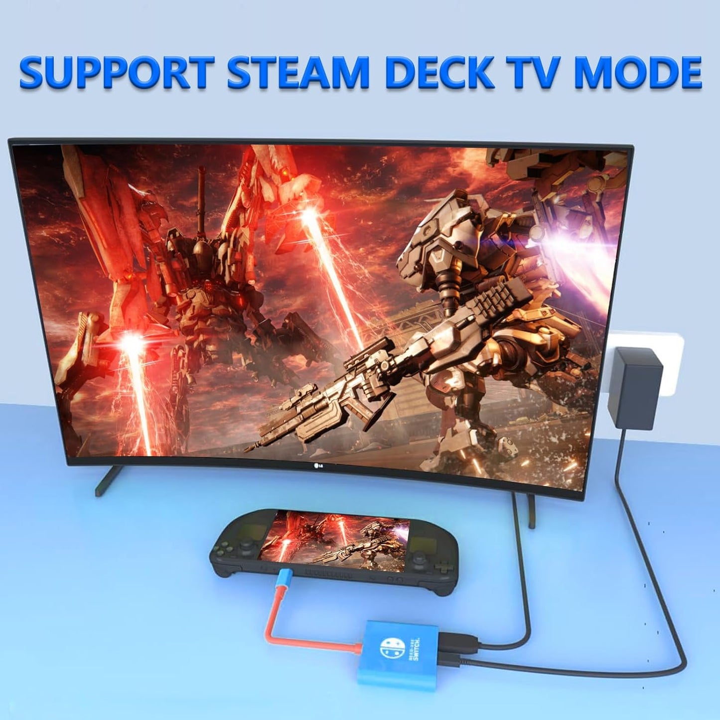 QIHEBEN Portable Accessory Kits Nintendo Switch Dock 4K HDMI TV Adapter - DEMO