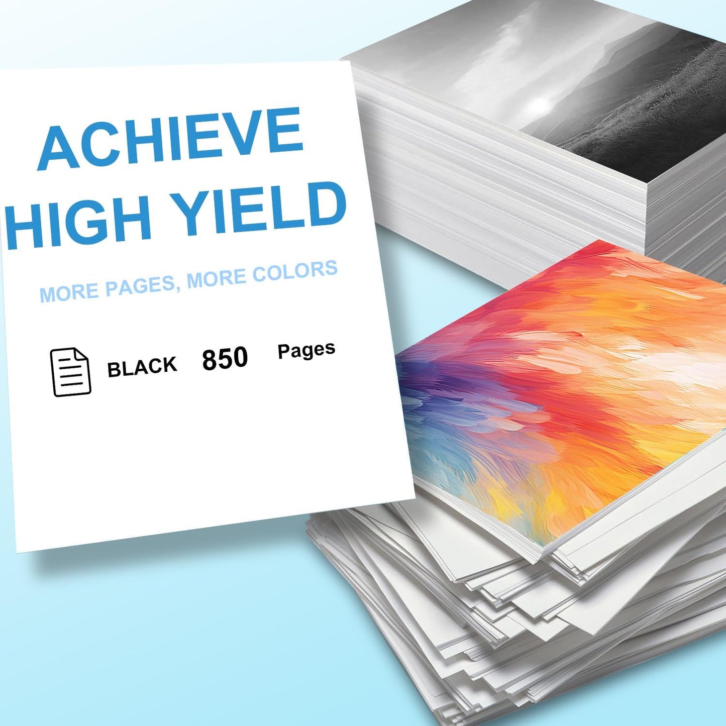 YOULABLE Black Inkjet Ink Cartridge Replacement for HP 67 67XL 67XXL DEMO