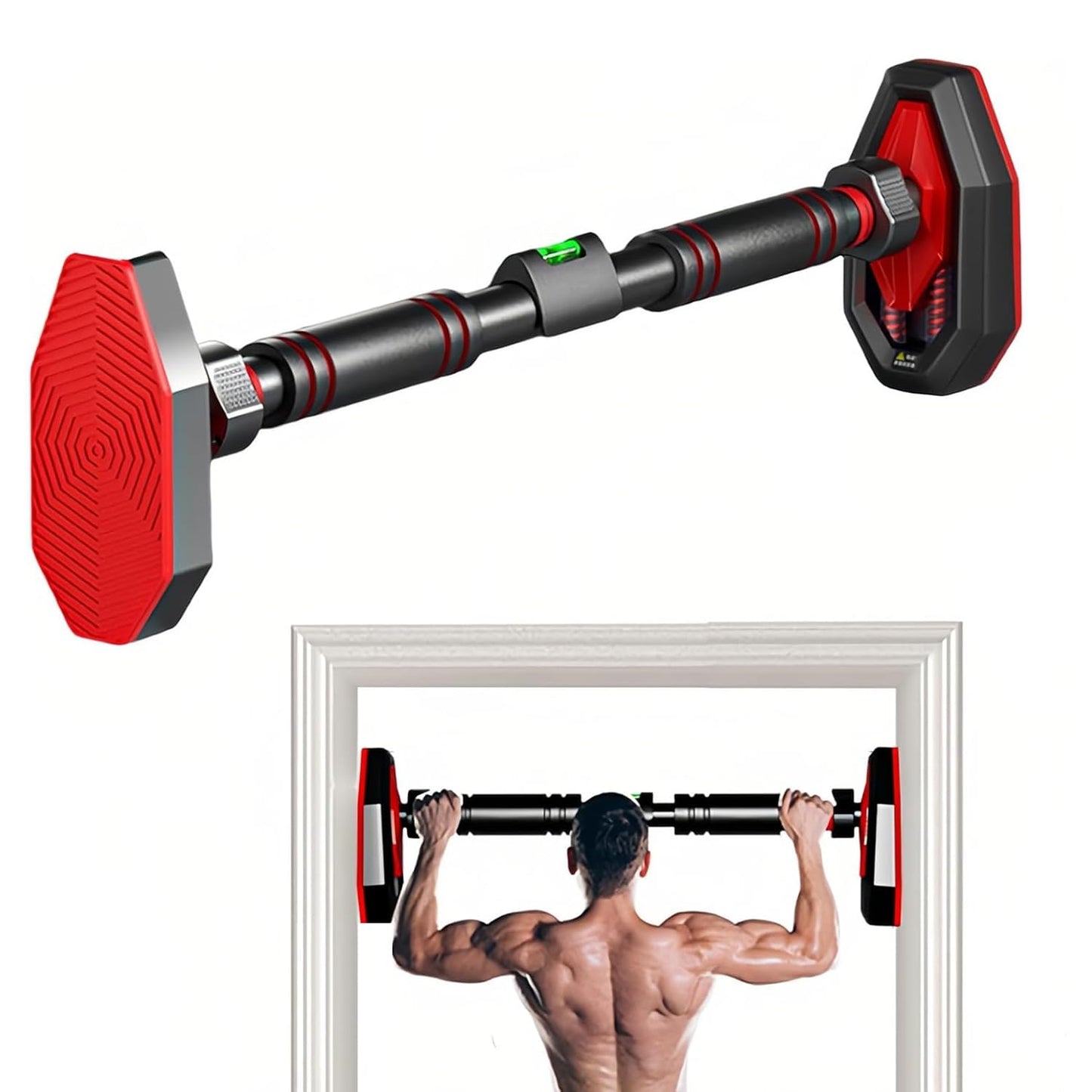 FitBliss Adjustable Pull-Up Bars Pull Up Bar for Doorway Chin Ups, Double DEMO