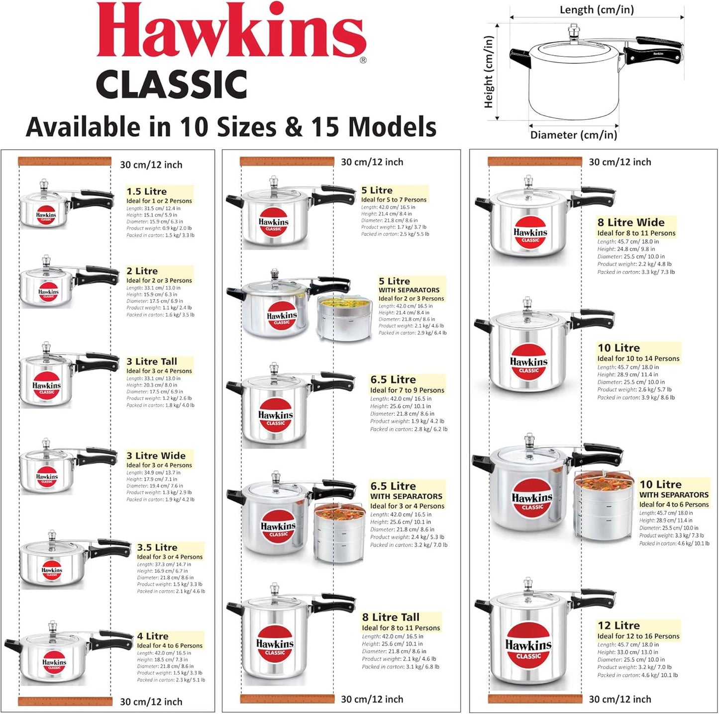 Hawkins High-Capacity 2L Pressure Cooker in Silver for Healthy Home Cooking DEMO