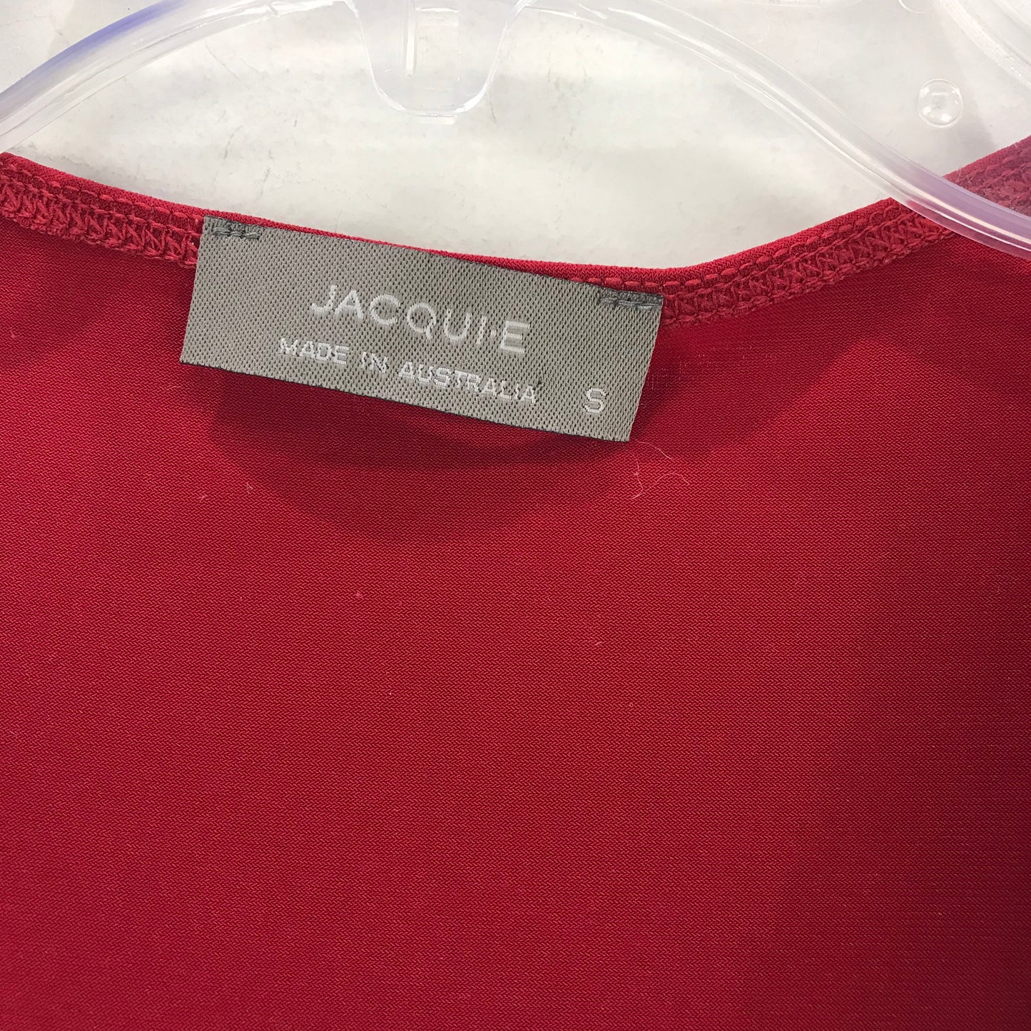 Jacqui.E Sleeveless Jewelled Made In Australia Top Women's Red Size S