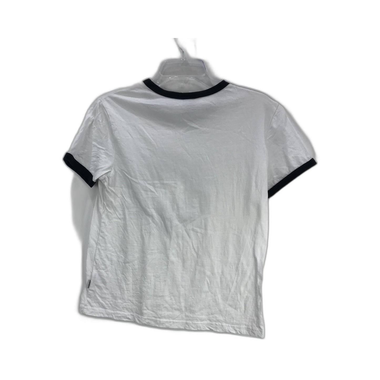 United Tribes of Ghanda Graphic T-Shirt White with Black Trim Cotton Size 10