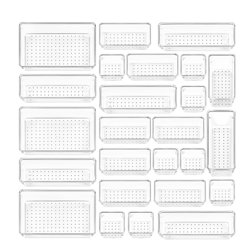 Quxyxso Plastic Versatile Bathroom Vanity Drawer Organizer Makeup Display NEW