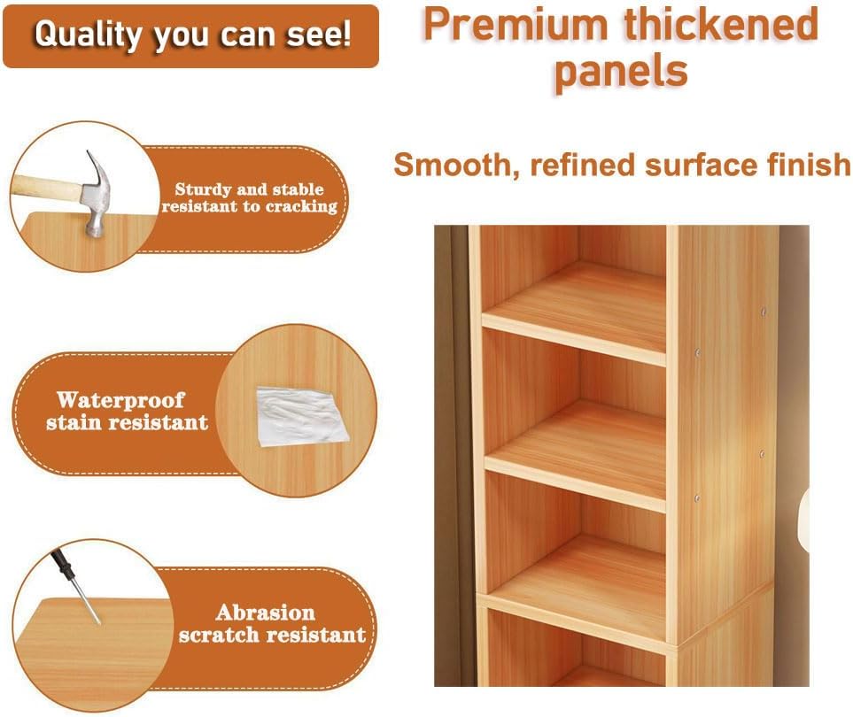 Kaifusen 4 Bookcases Layer Bookcase Corner Shelving Unit Open NEW