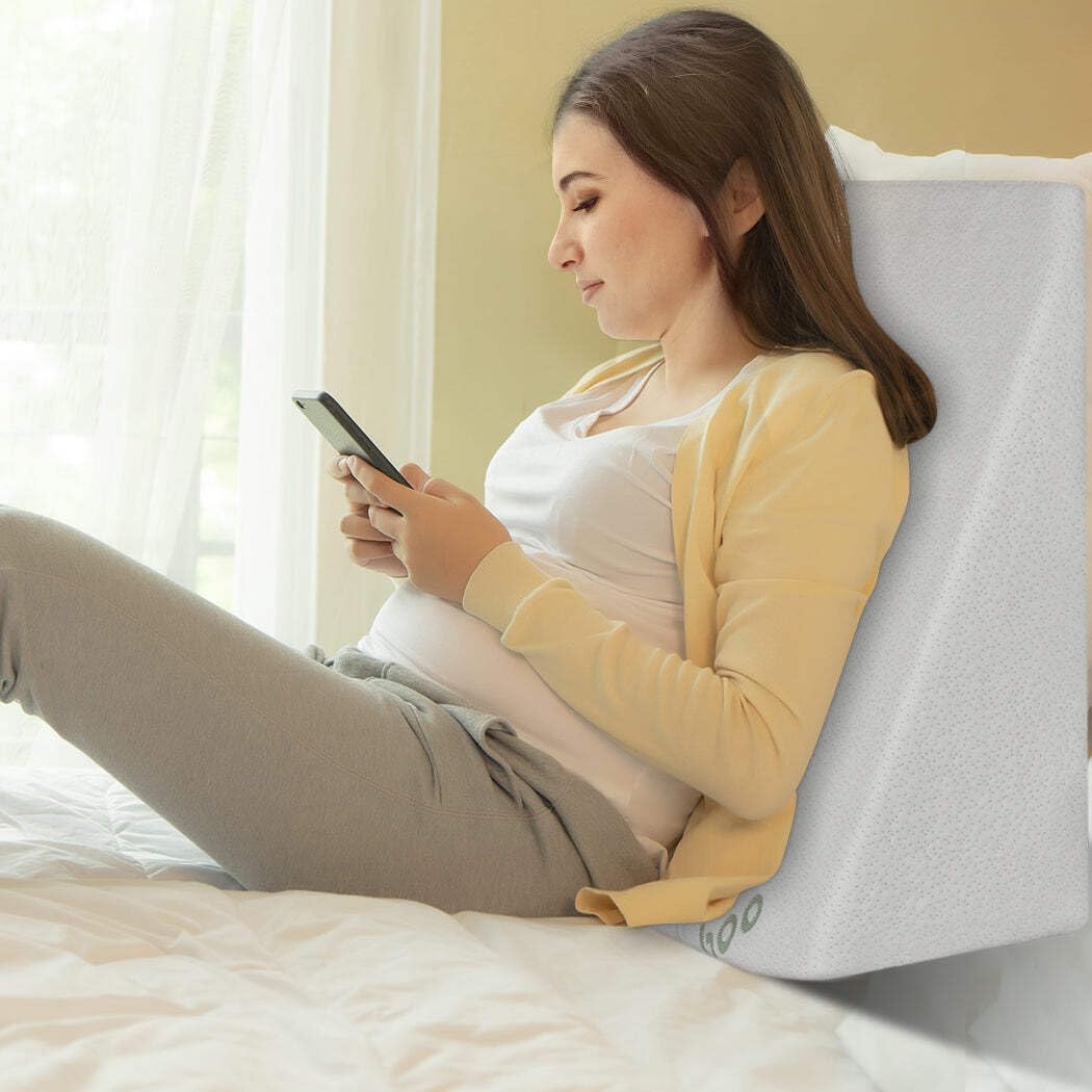DREAMZ Wedge Reading Pillow Foam Cushion Cooling Gel Memory Side Neck Back NEW