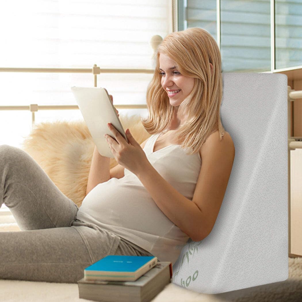 DREAMZ Wedge Reading Pillow Foam Cushion Cooling Gel Memory Side Neck Back NEW