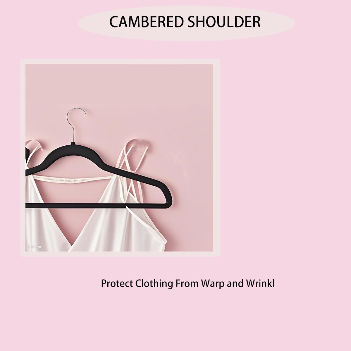 GVICAHIY Velvet Clothes Hangers 50 Pack Non-Slip Heavy Duty Black 44 cm x NEW